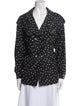 Smythe Polka Dot Print Long Sleeve Button-Up Top