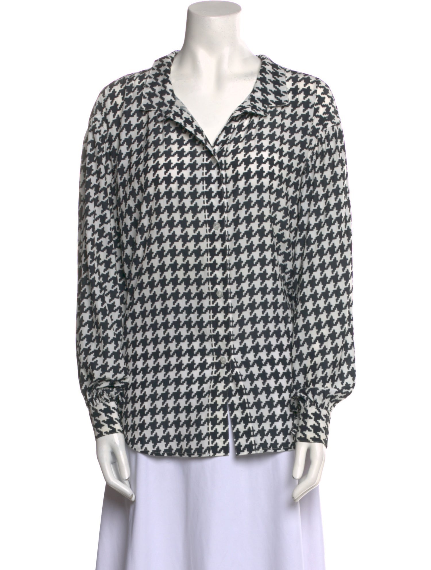 Smythe Printed V-Neck Blouse