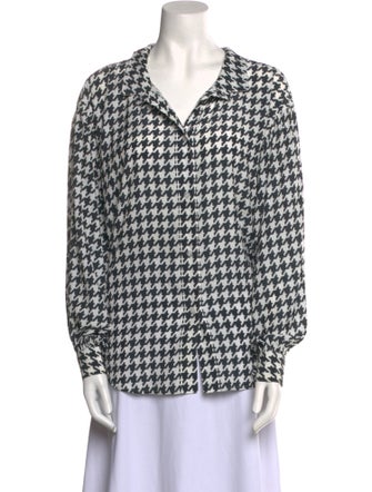 Smythe Printed V-Neck Blouse