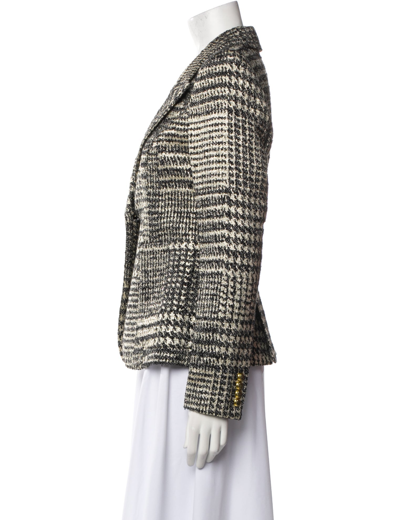 Smythe Houndstooth Print Blazer