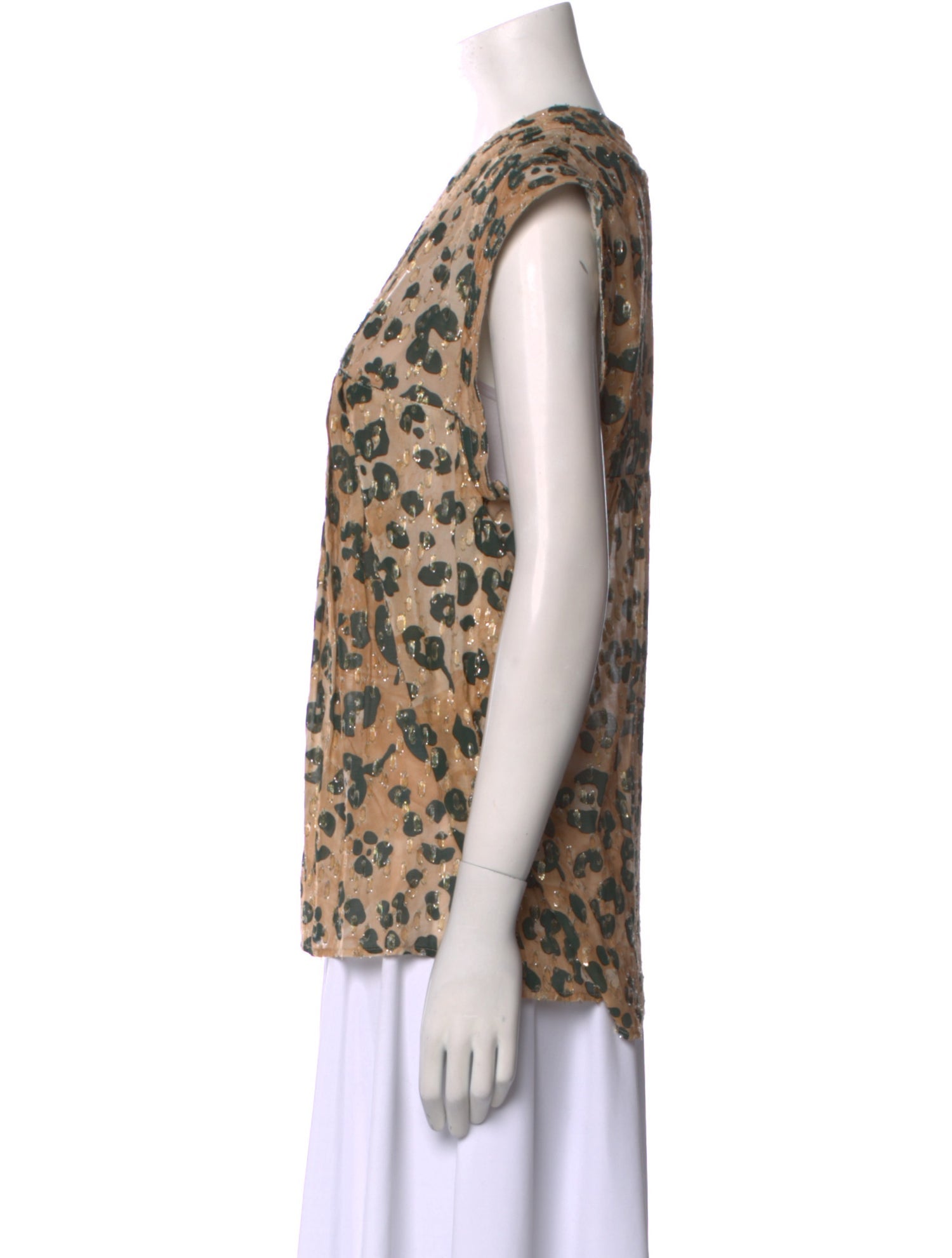 Smythe Printed V-Neck Blouse