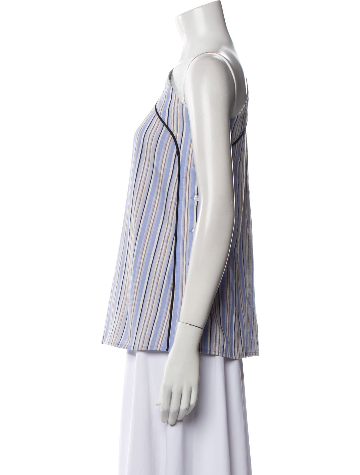 Smythe Striped One-Shoulder Blouse