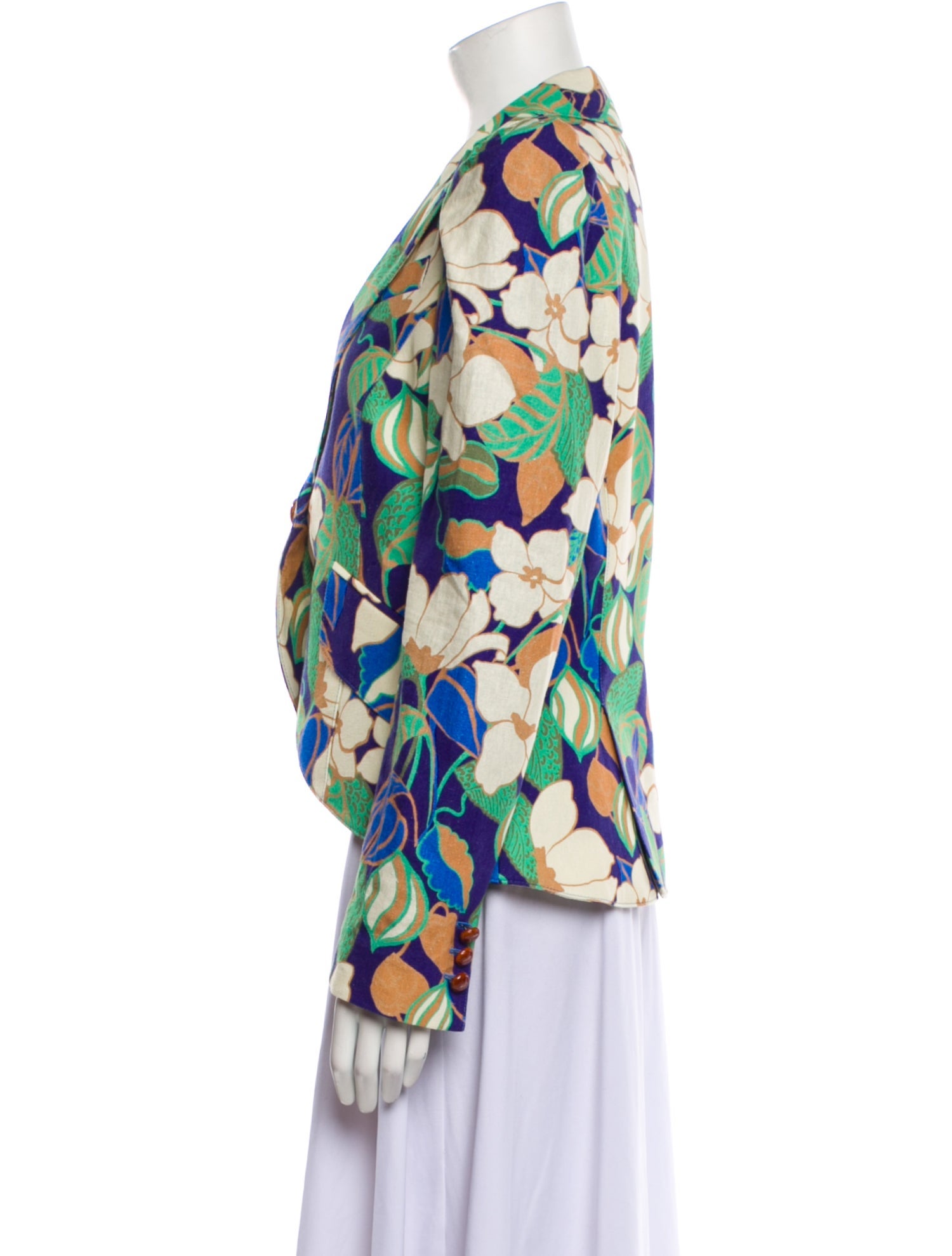 Smythe Linen Printed Blazer