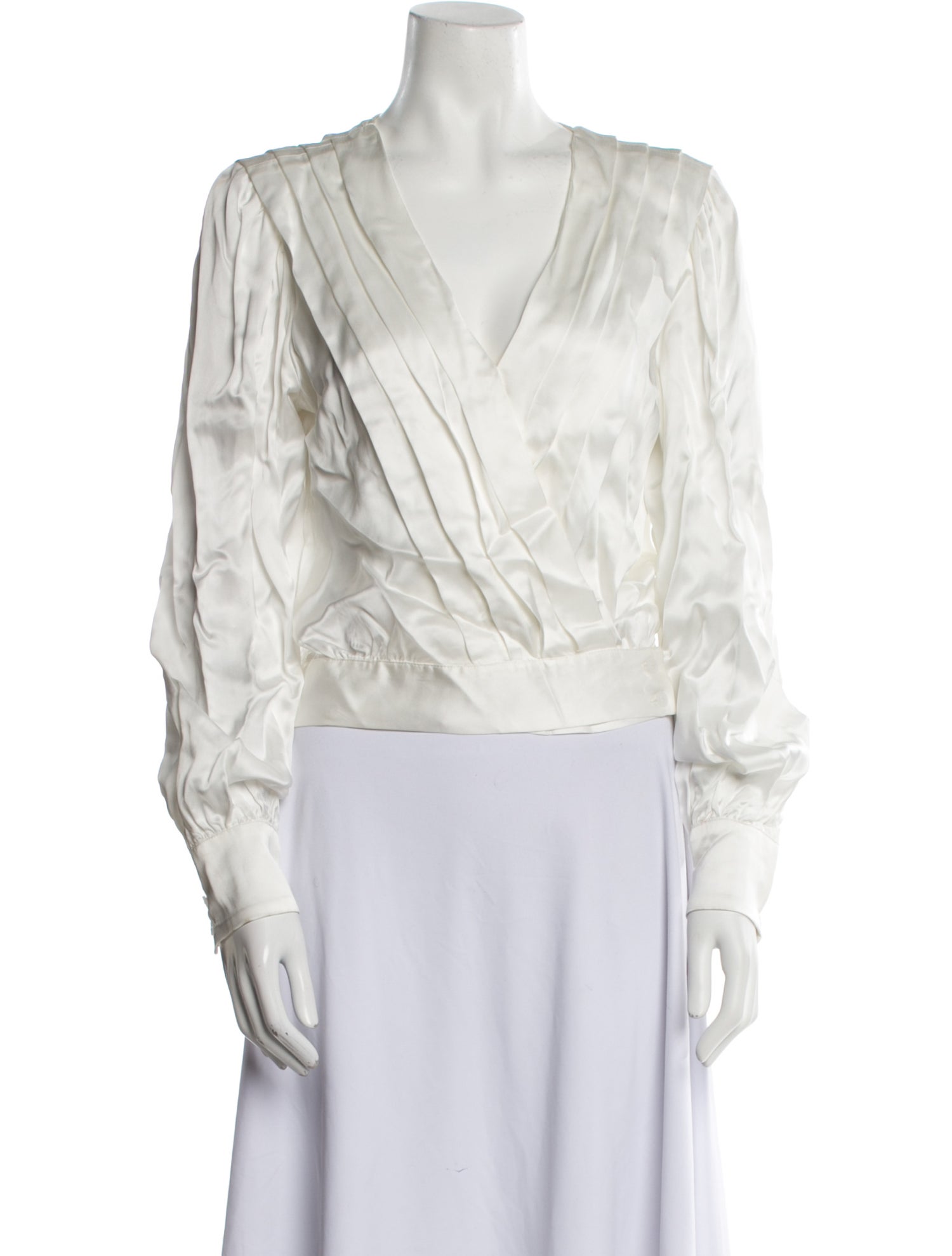 Smythe V-Neck Long Sleeve Blouse