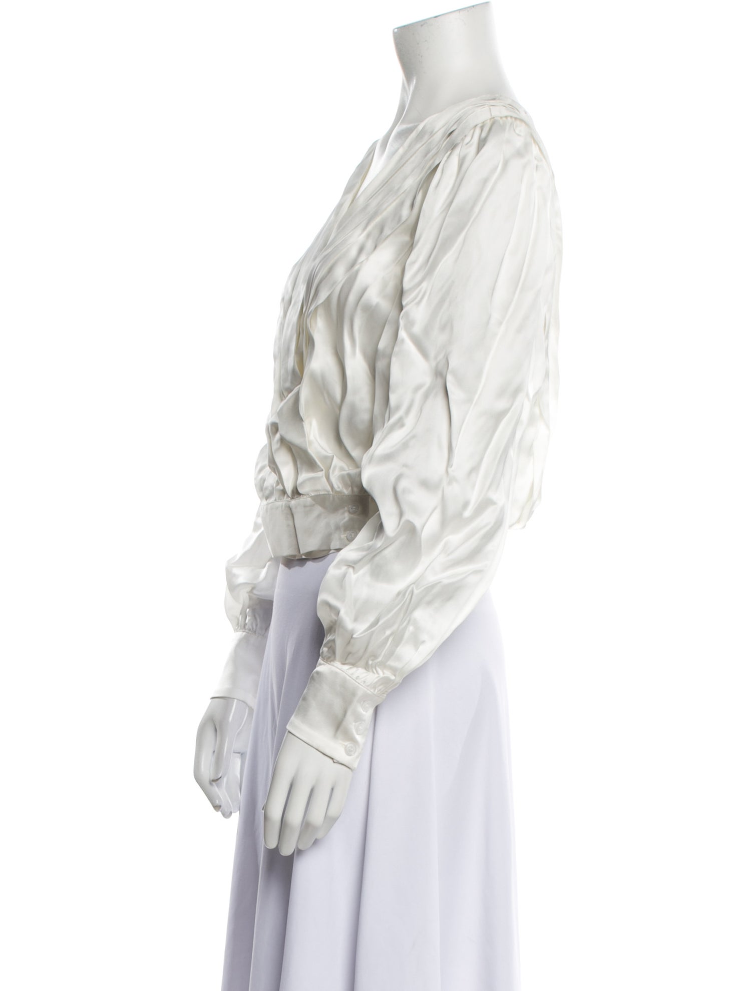 Smythe V-Neck Long Sleeve Blouse