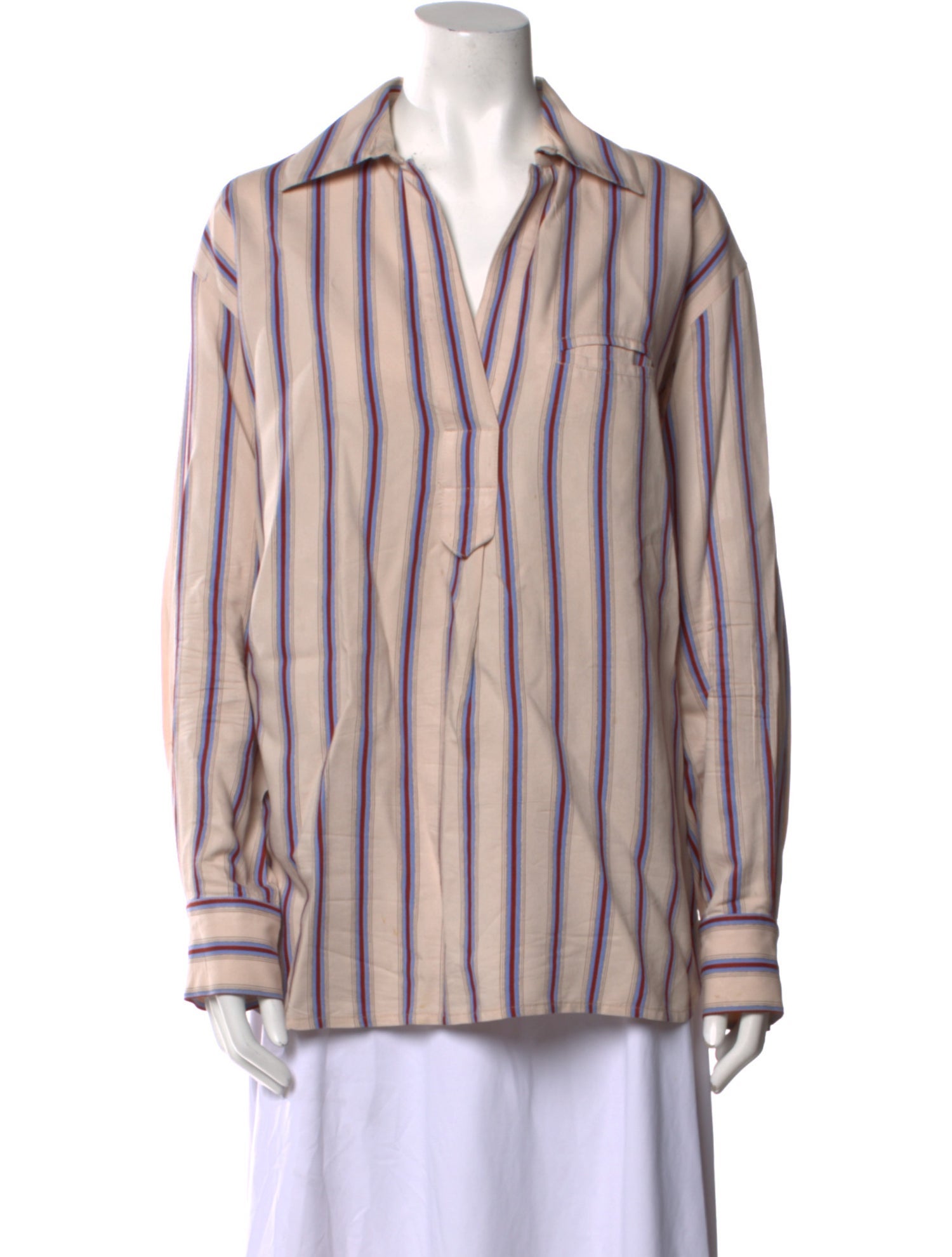 Smythe Striped V-Neck Tunic