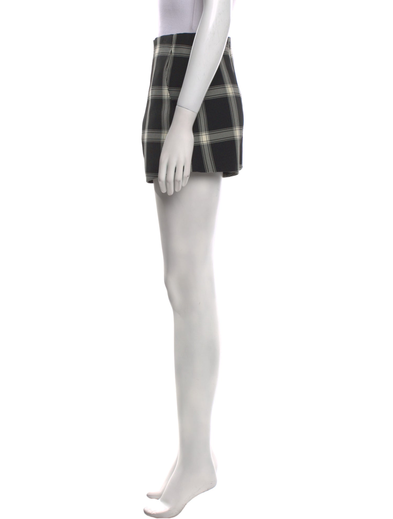 Smythe Plaid Print Mini Shorts