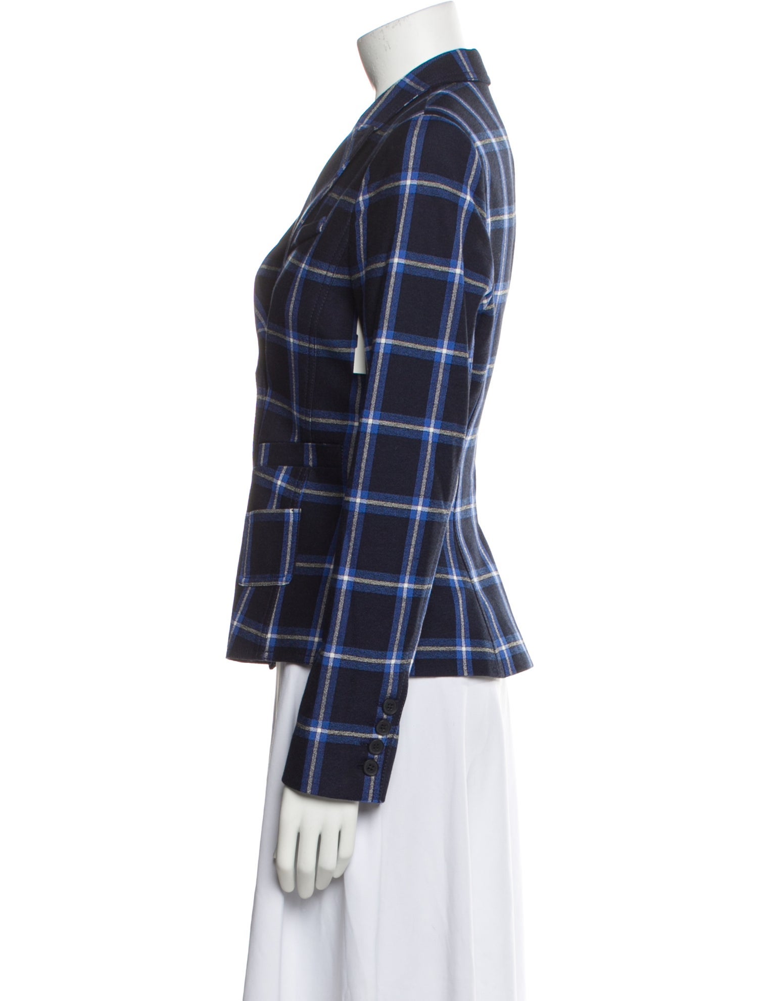 Smythe Plaid Print Blazer