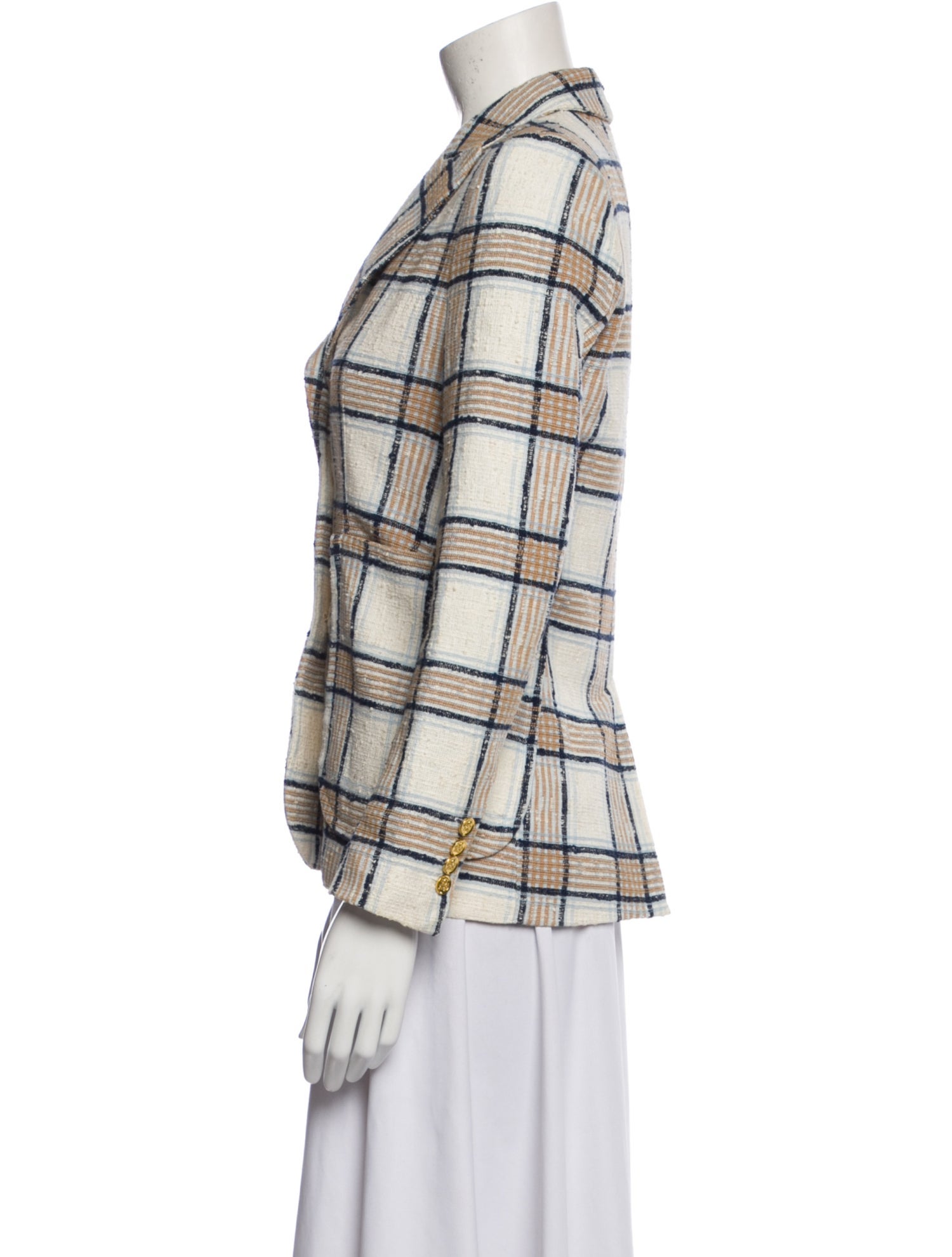Smythe Plaid Print Blazer