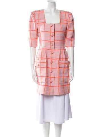 Smythe Coats Plaid Print Coat US 4 | L