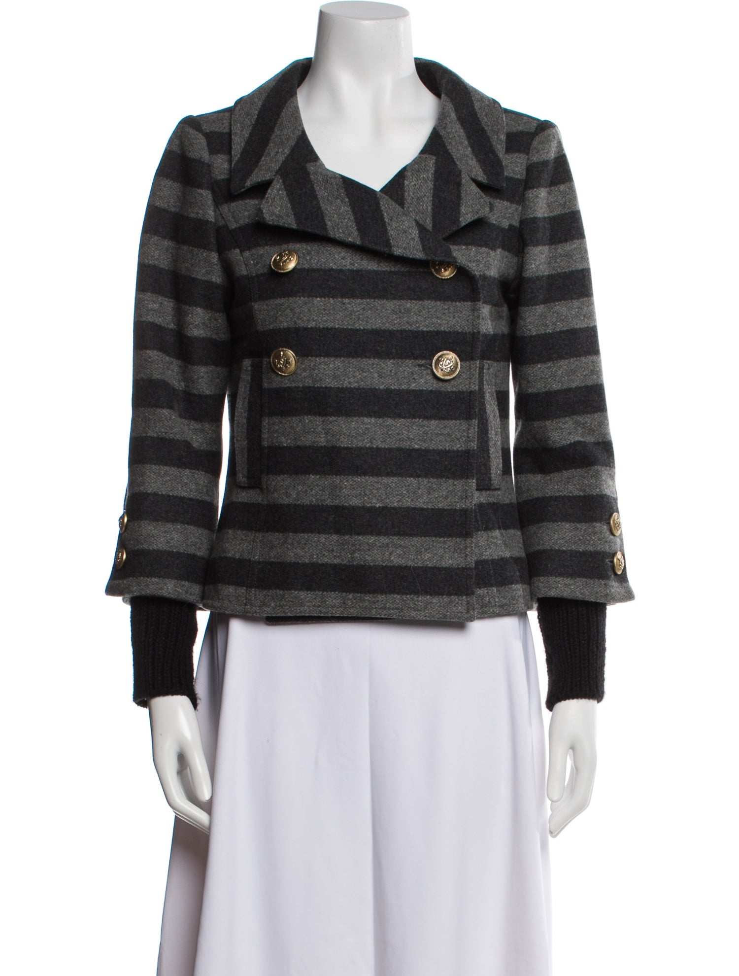 Smythe Virgin Wool Striped Evening Jacket