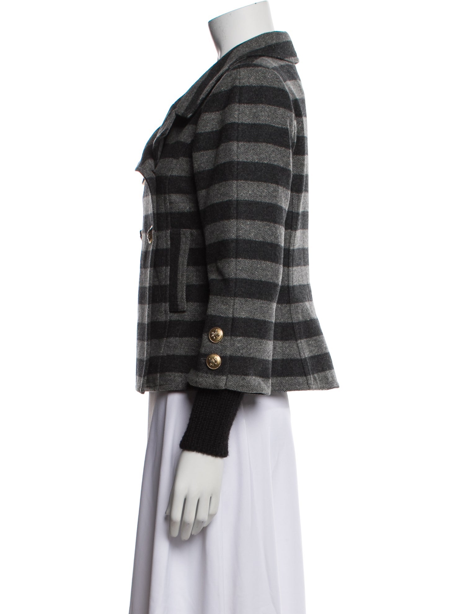 Smythe Virgin Wool Striped Evening Jacket