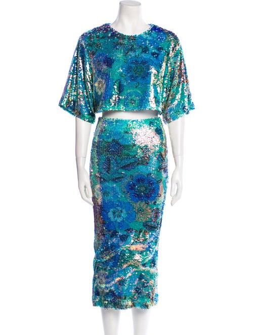 Smythe Sequin Embellishments Skirt Set