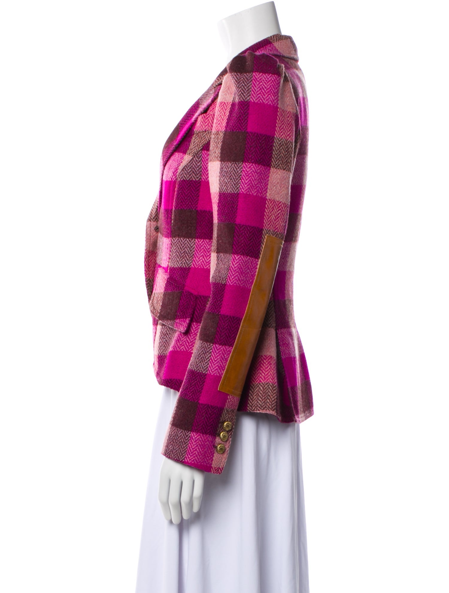Smythe Wool Plaid Print Blazer