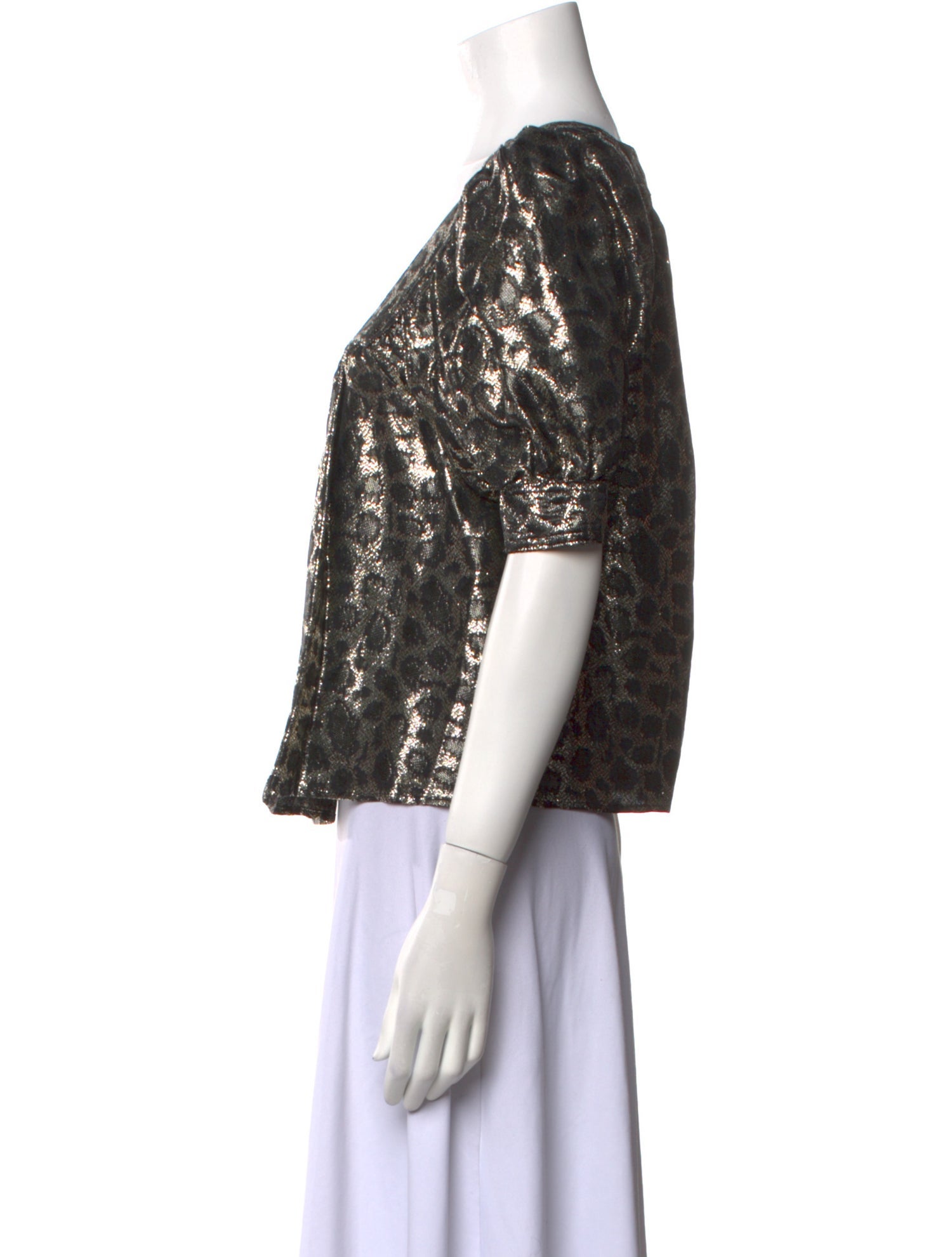 Smythe Printed Square Neckline Top