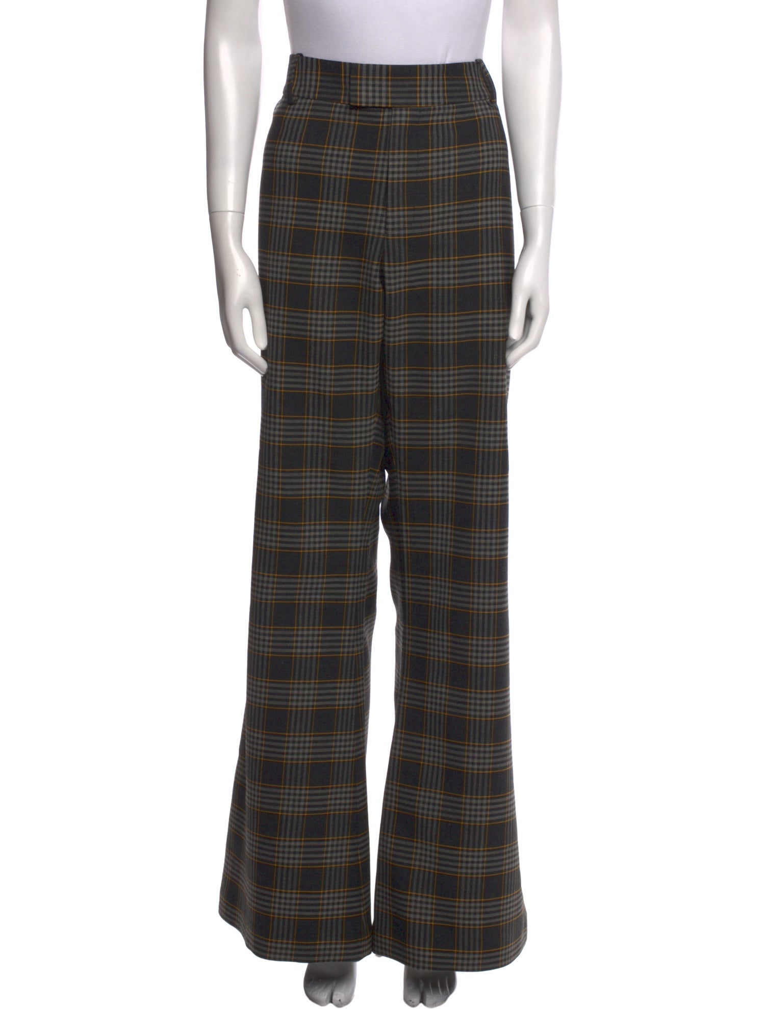 Smythe Plaid Print Wide Leg Pants w/ Tags