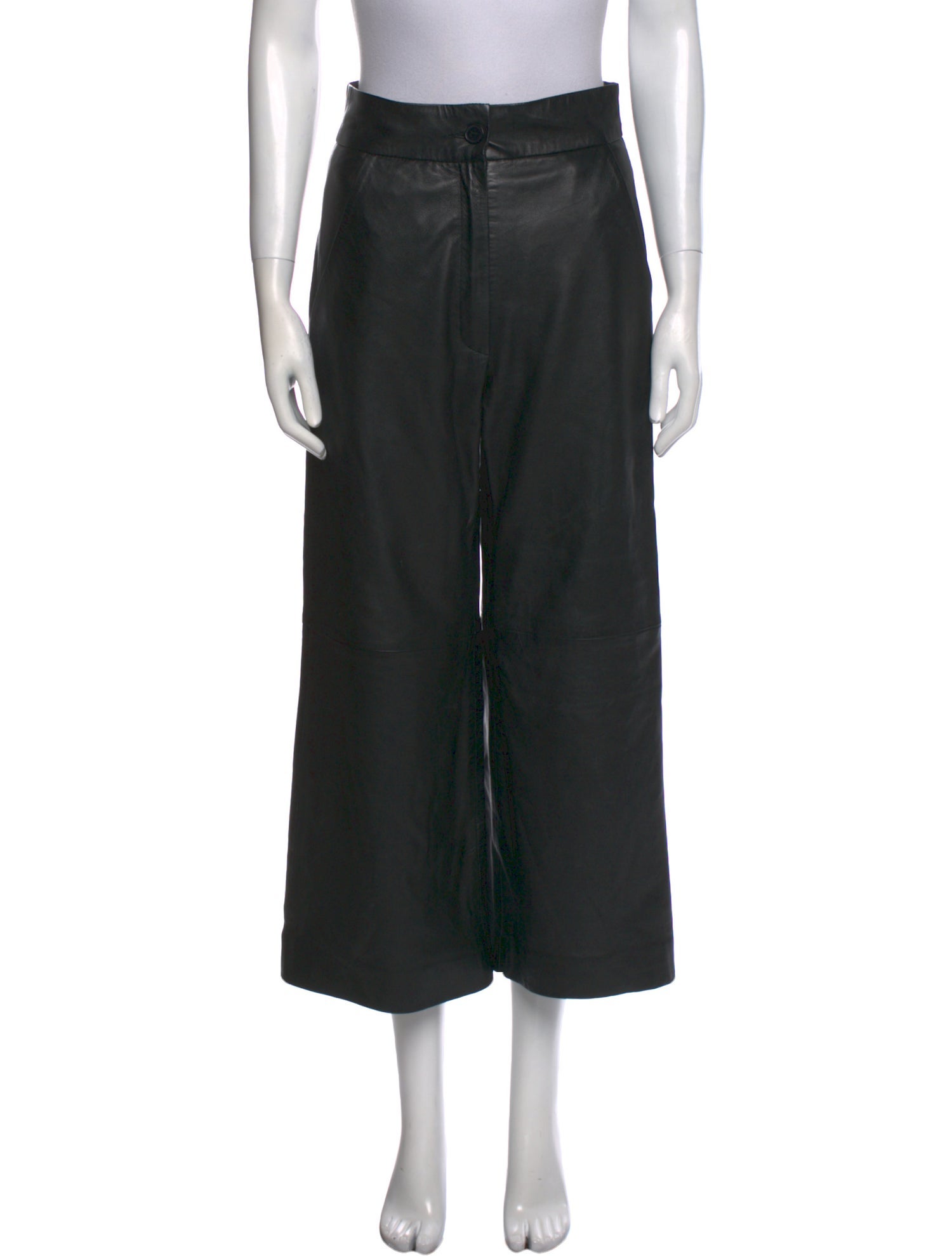 Smythe Leather Wide Leg Pants
