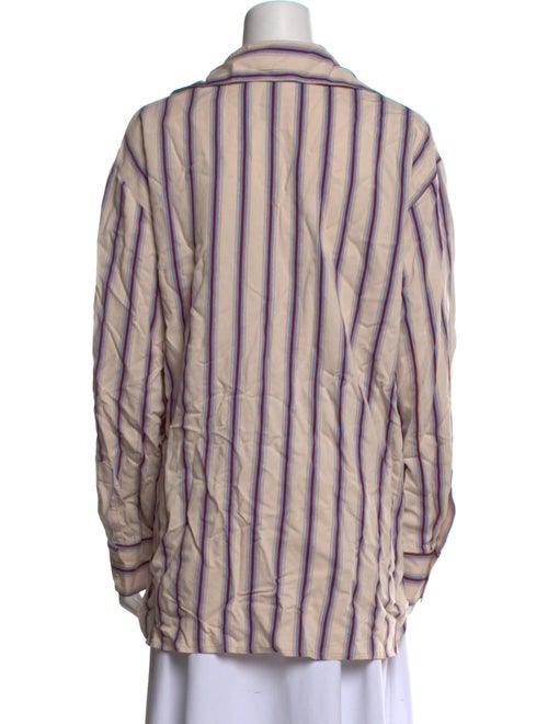 Smythe Striped Long Sleeve Button-Up Top