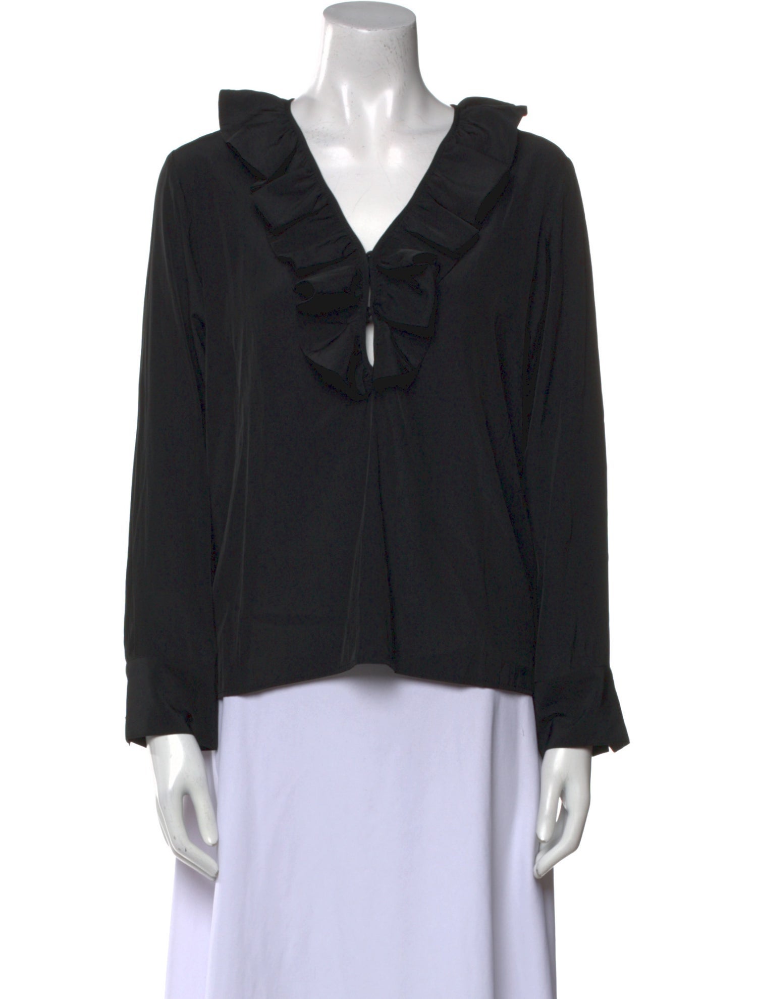 Smythe V-Neck Long Sleeve Blouse w/ Tags