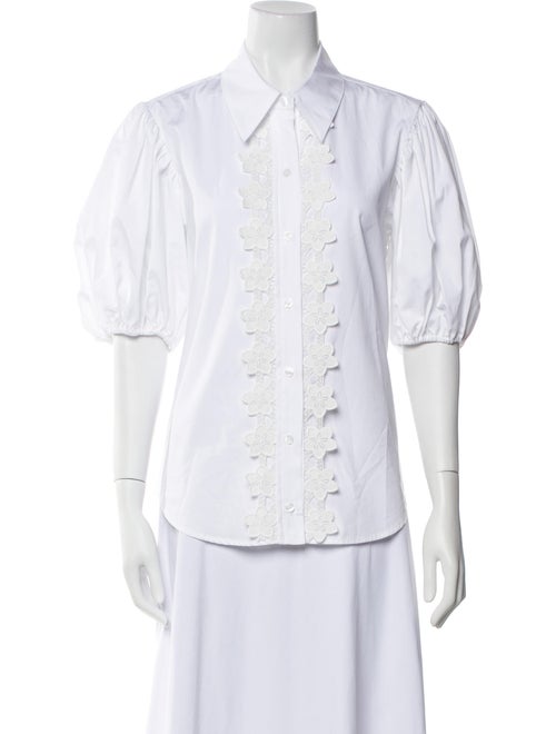 Smythe Three-Quarter Sleeve Button-Up Top