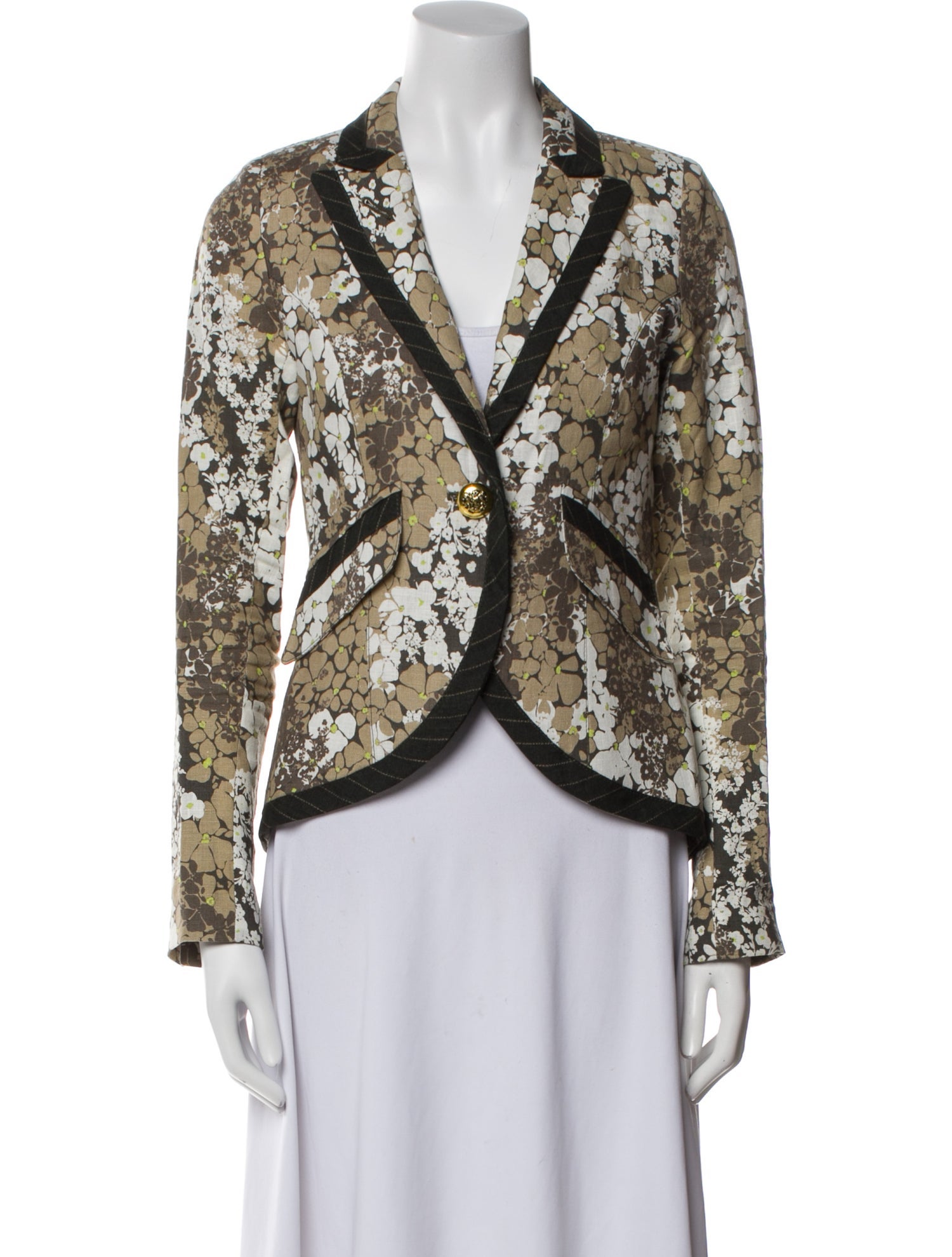 Smythe Linen Printed Blazer