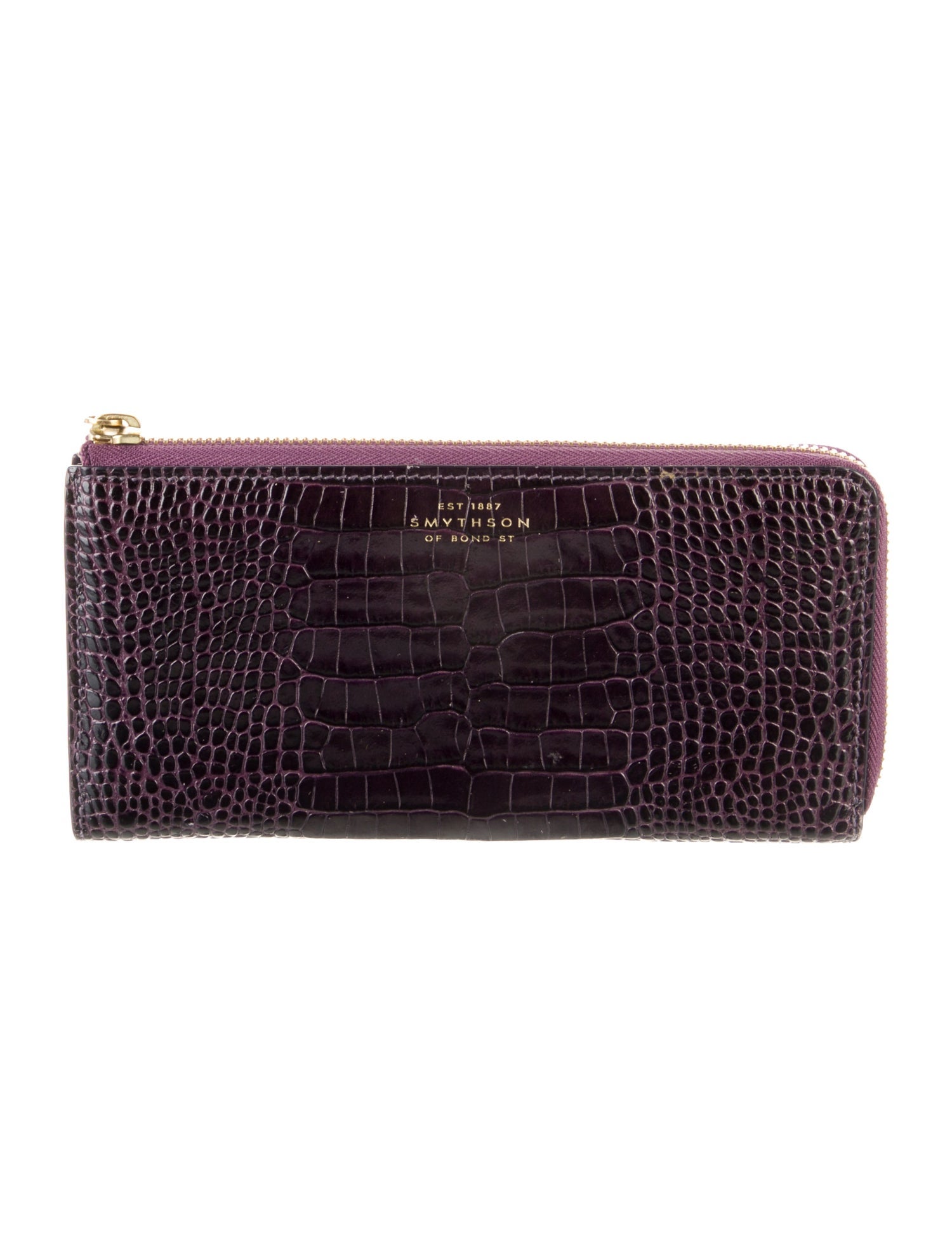 Smythe Leather Animal Print Continental Wallet