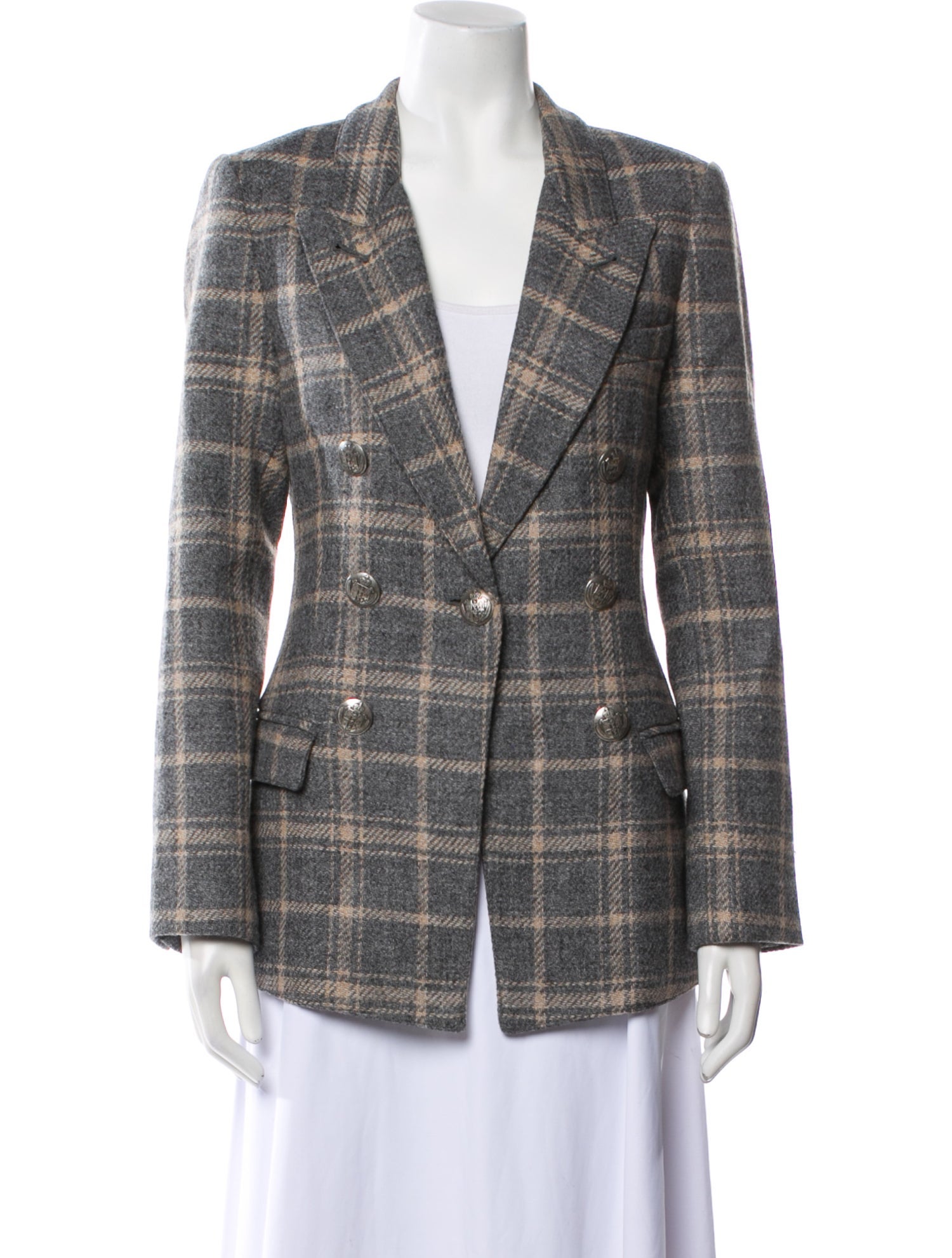 Smythe Wool Plaid Print Blazer w/ Tags
