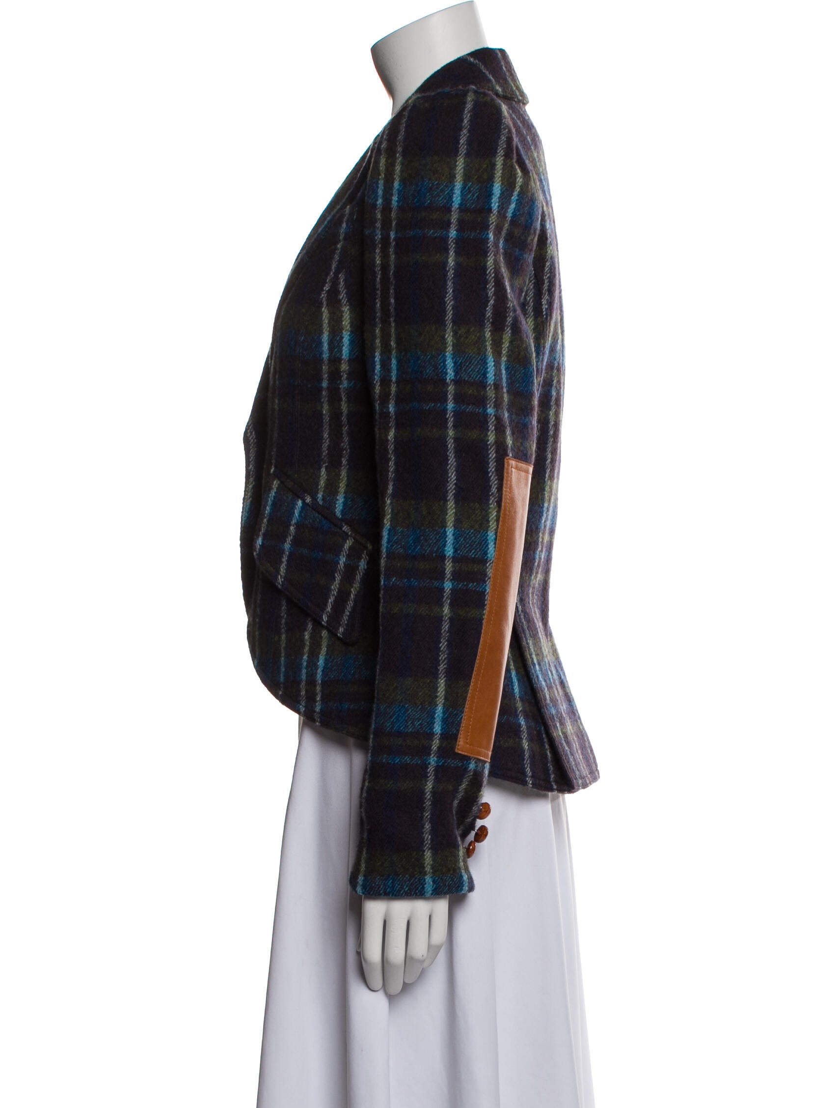 Smythe Wool Plaid Print Blazer