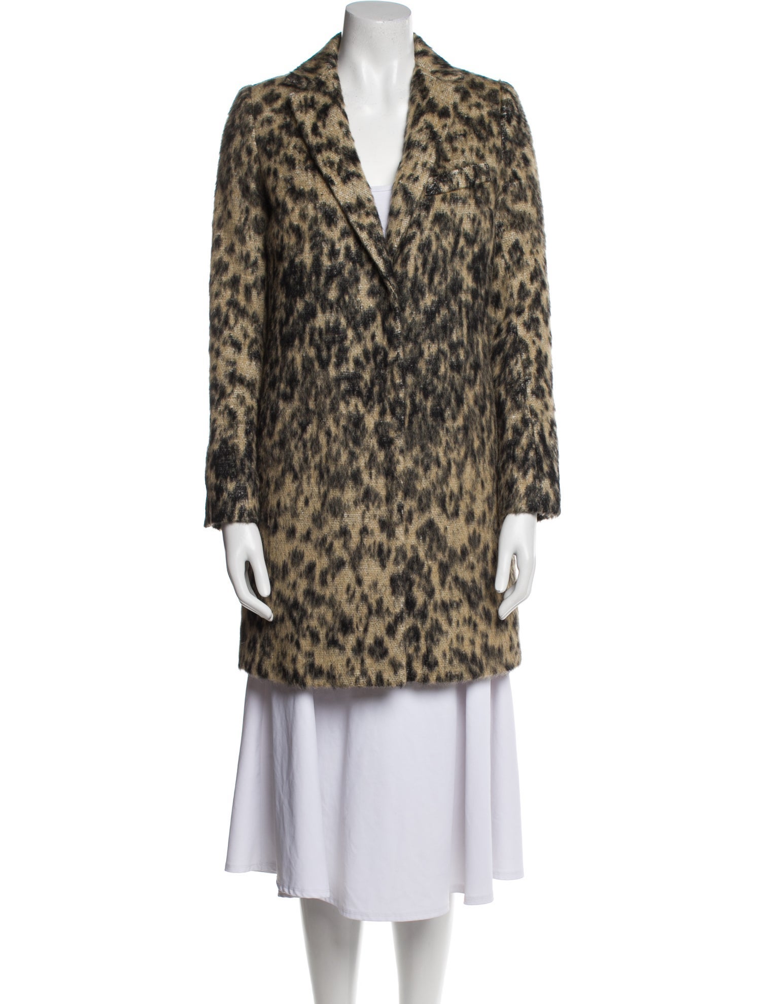 Smythe Alpaca Animal Print Faux Fur Coat