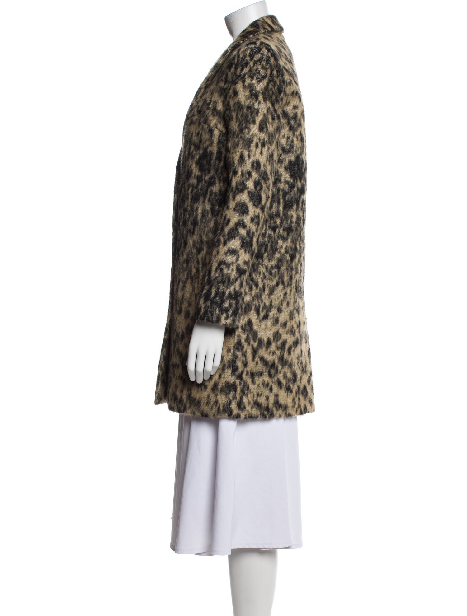 Smythe Alpaca Animal Print Faux Fur Coat