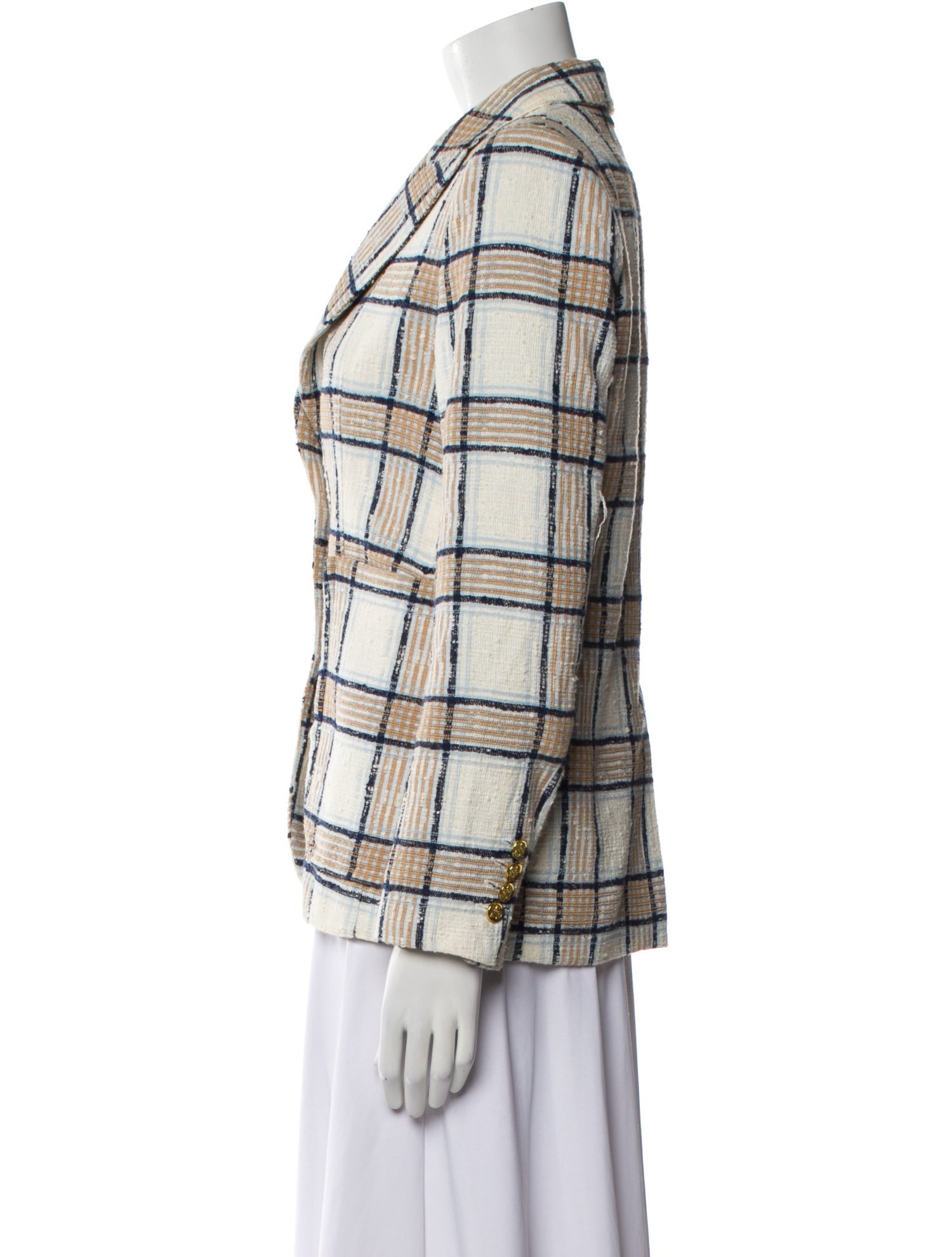 Smythe Plaid Print Blazer