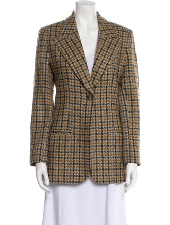 Smythe Wool Plaid Print Blazer