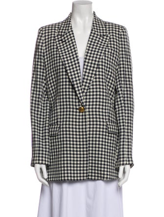 Smythe Wool Plaid Print Blazer