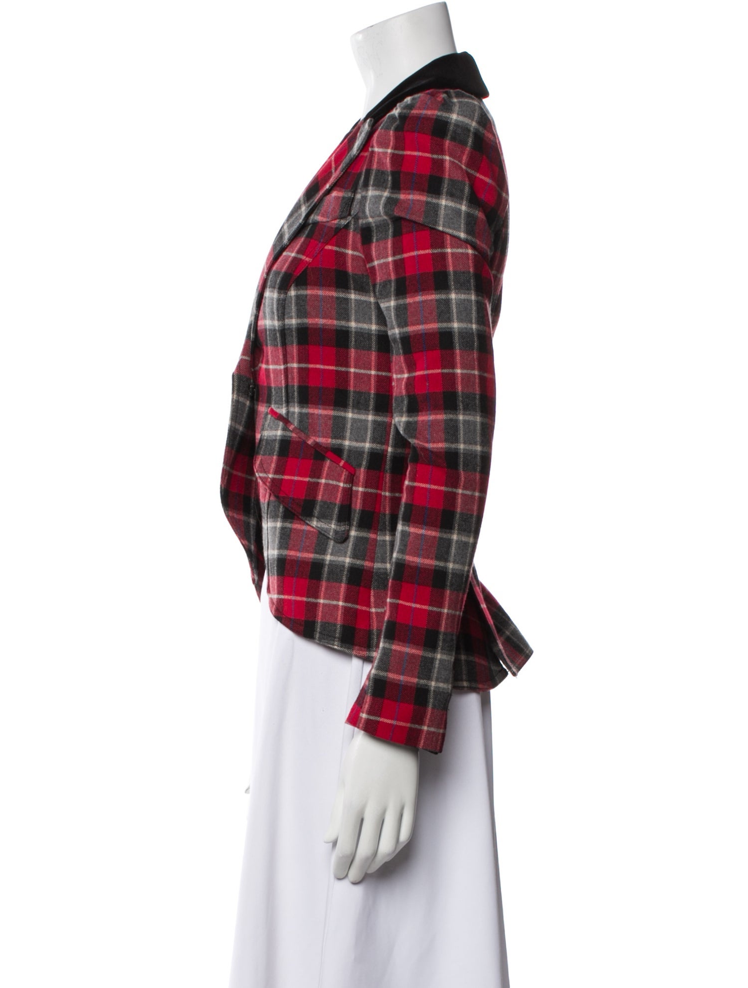 Smythe Plaid Print Blazer