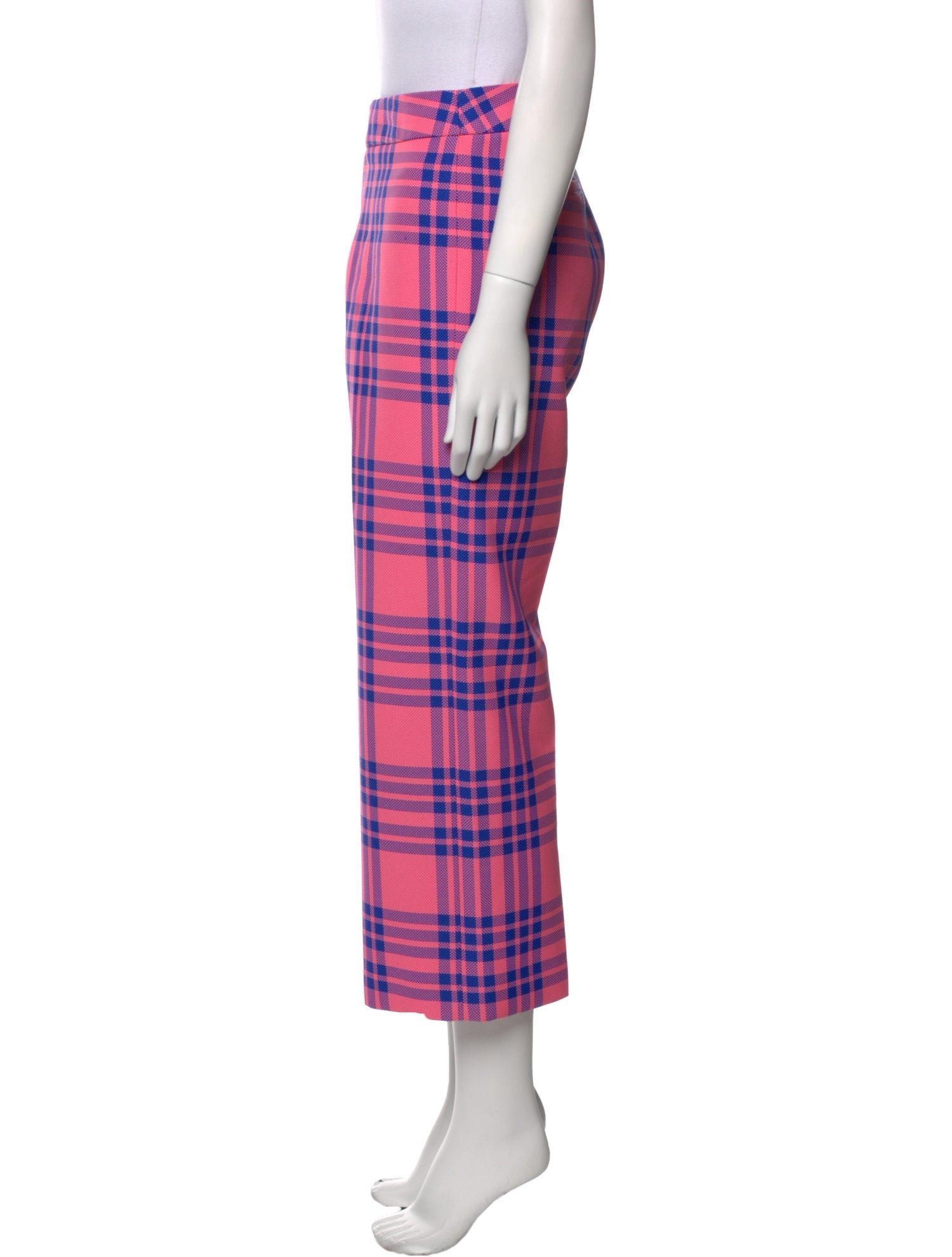 Smythe Plaid Print Wide Leg Pants
