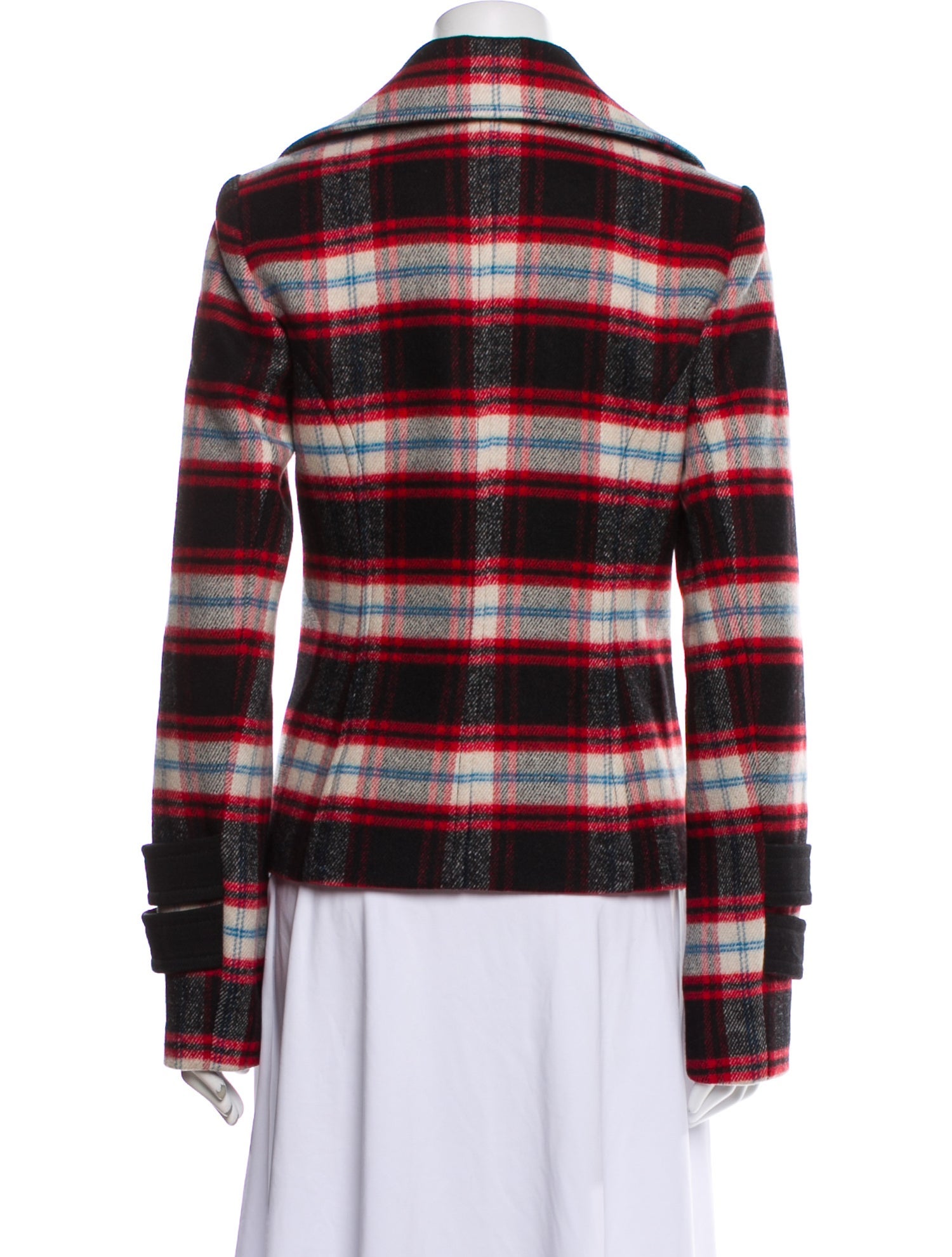 Smythe Wool Plaid Print Blazer