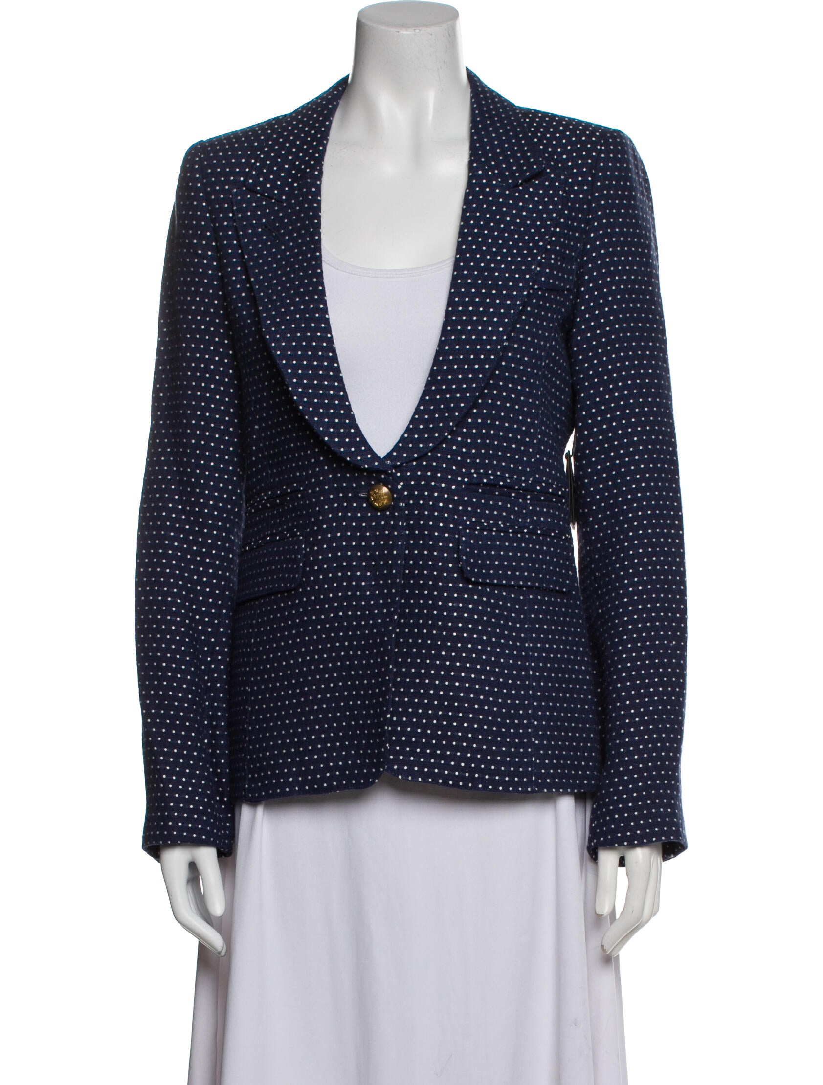 Smythe Linen Printed Blazer