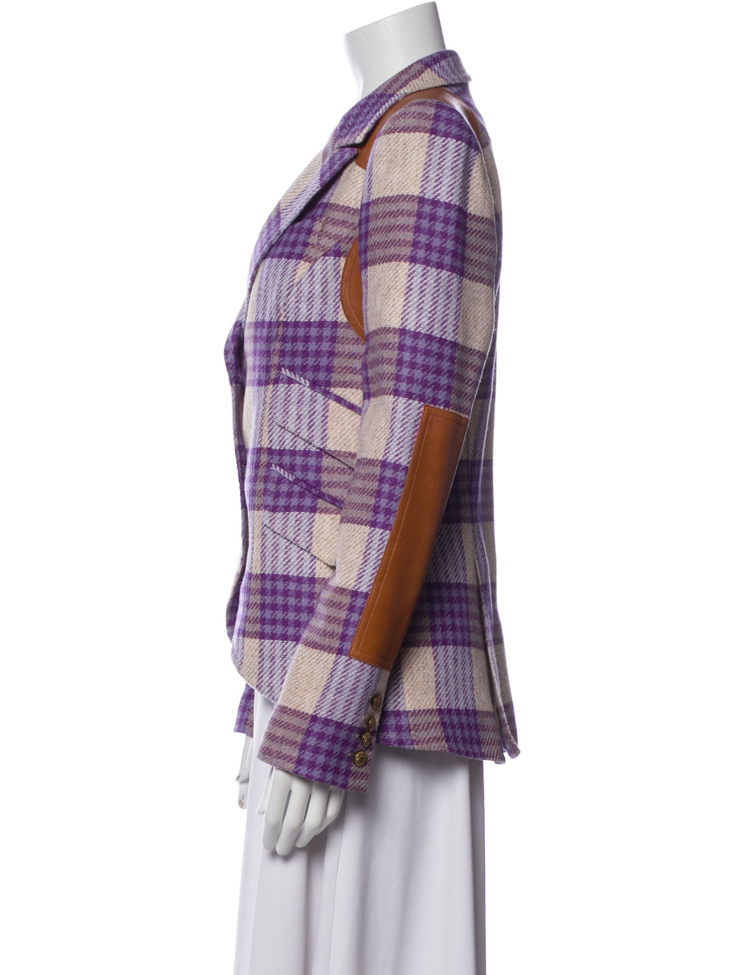 Smythe Wool Plaid Print Blazer