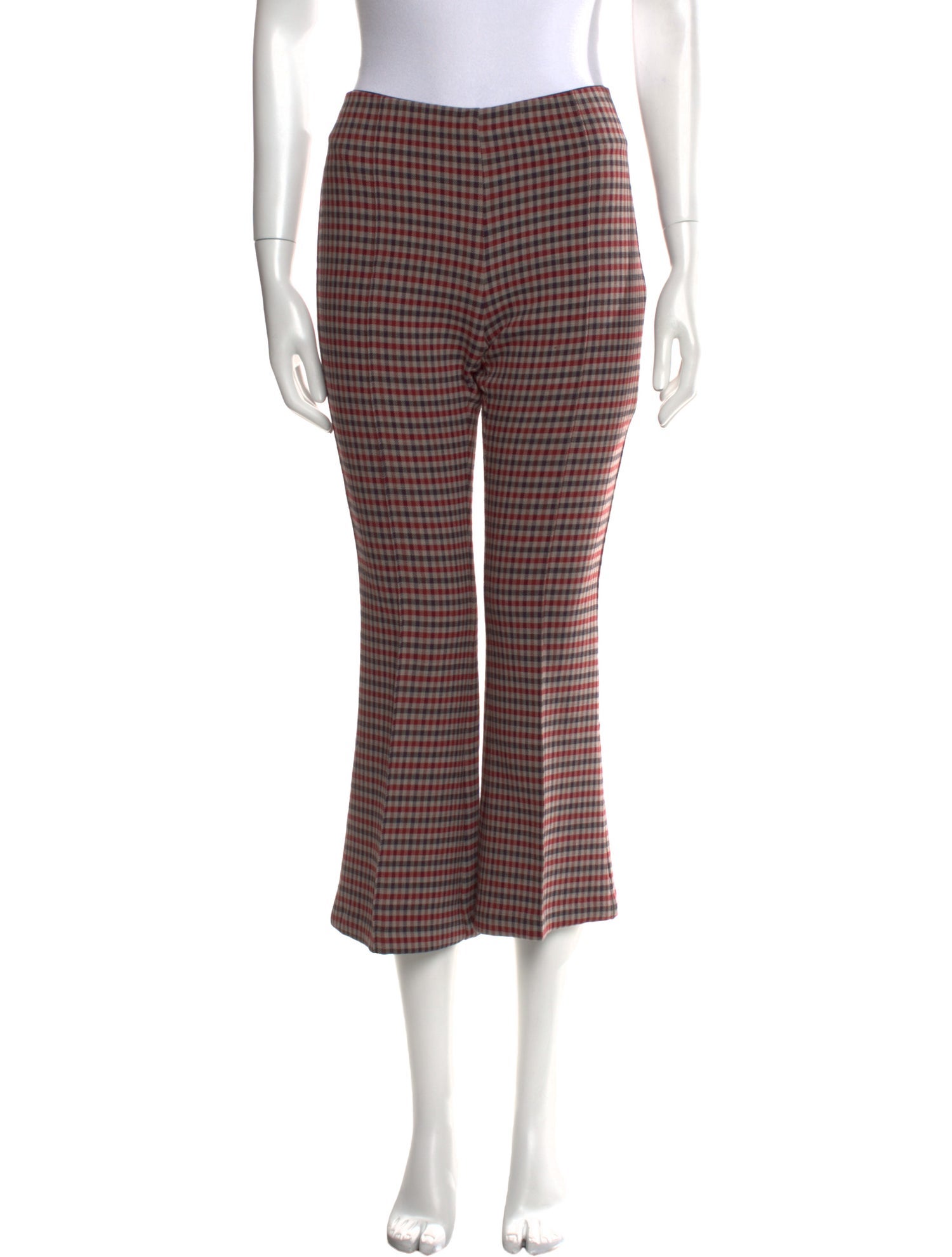 Smythe Plaid Print Wide Leg Pants