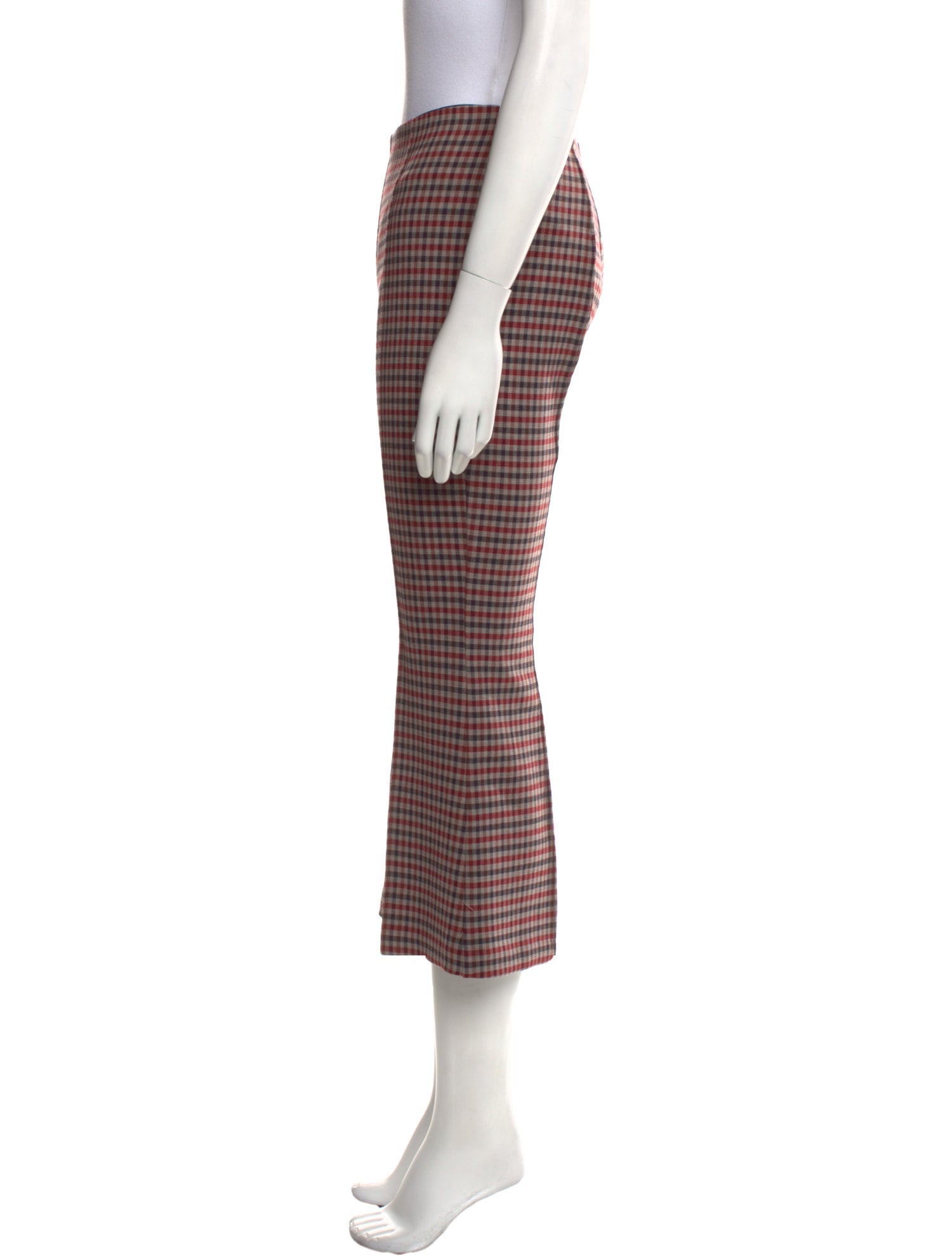 Smythe Plaid Print Wide Leg Pants