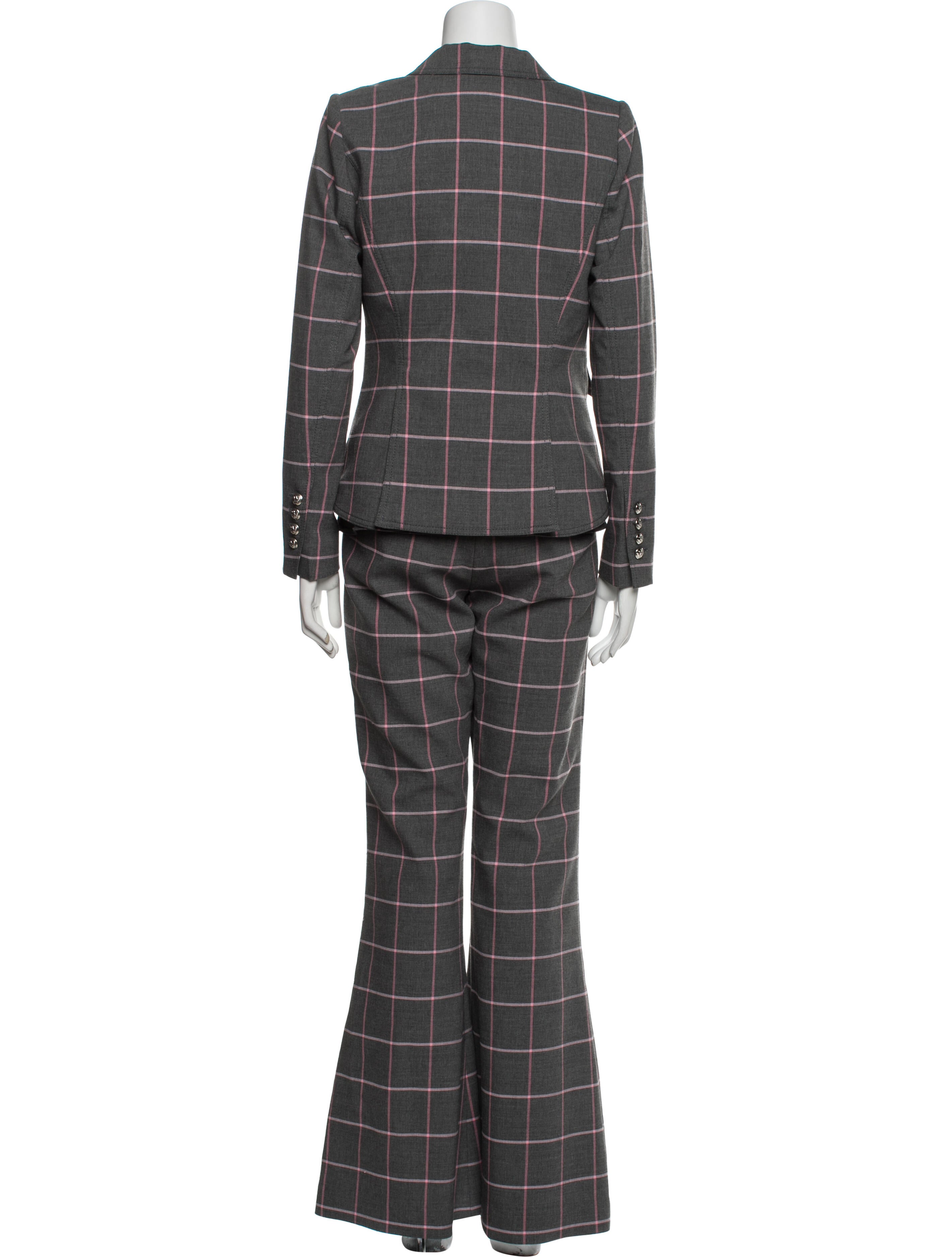 Smythe Plaid Print Pantsuit