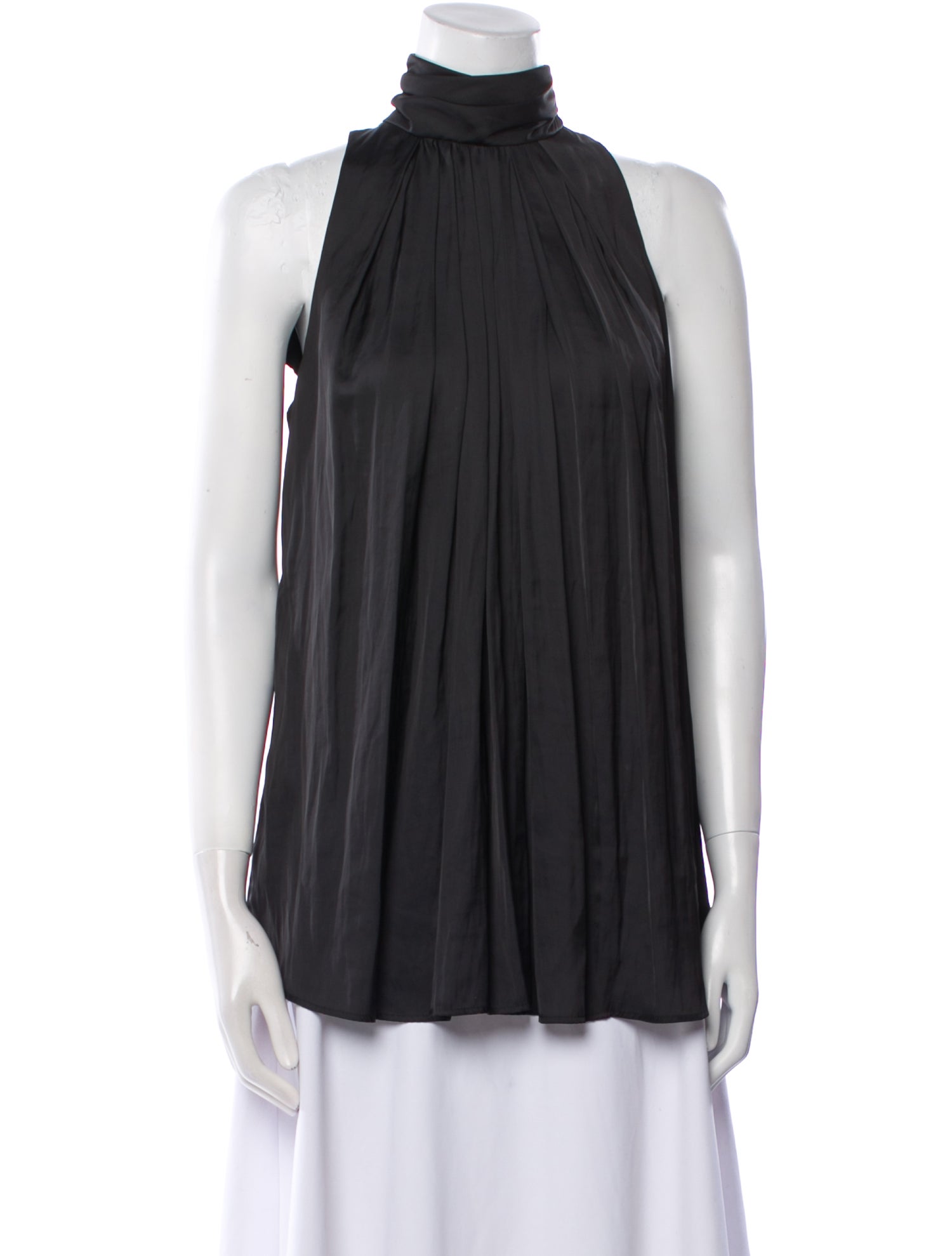 Smythe Mock Neck Sleeveless Blouse