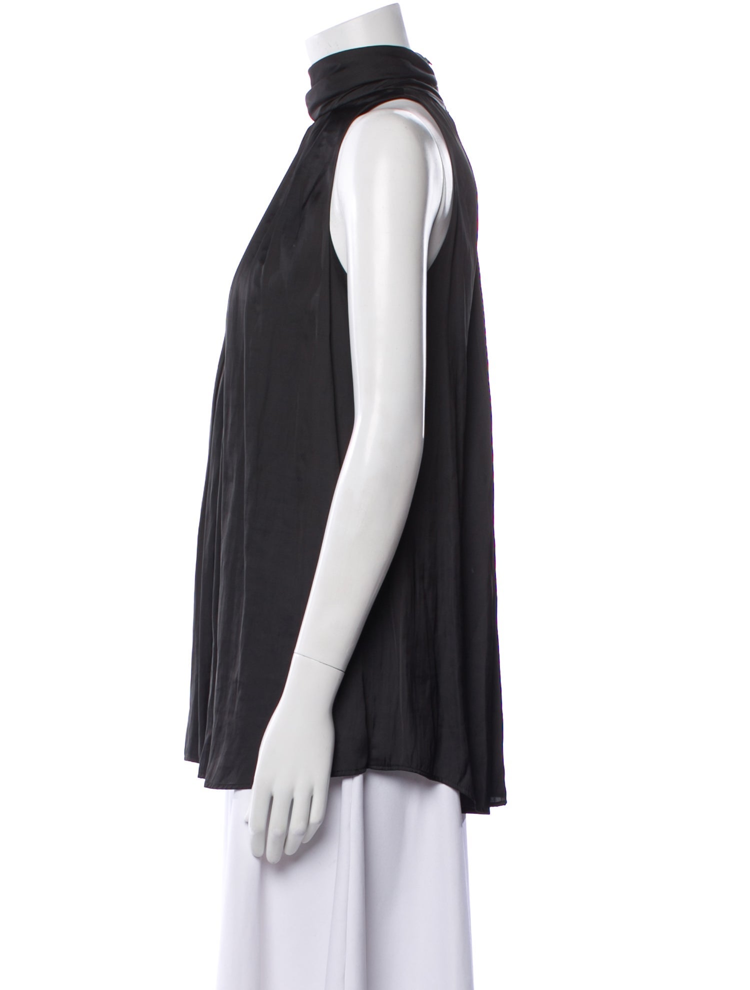 Smythe Mock Neck Sleeveless Blouse