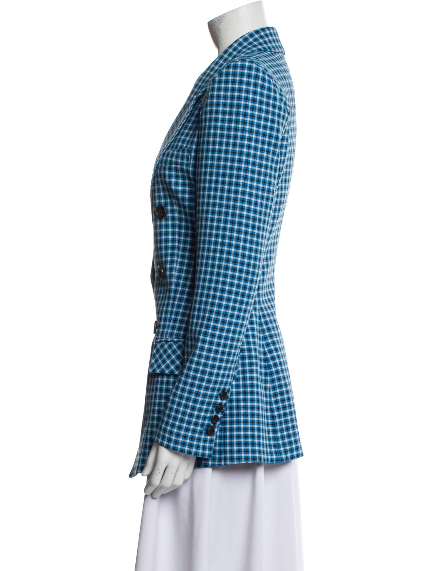 Smythe Plaid Print Blazer w/ Tags