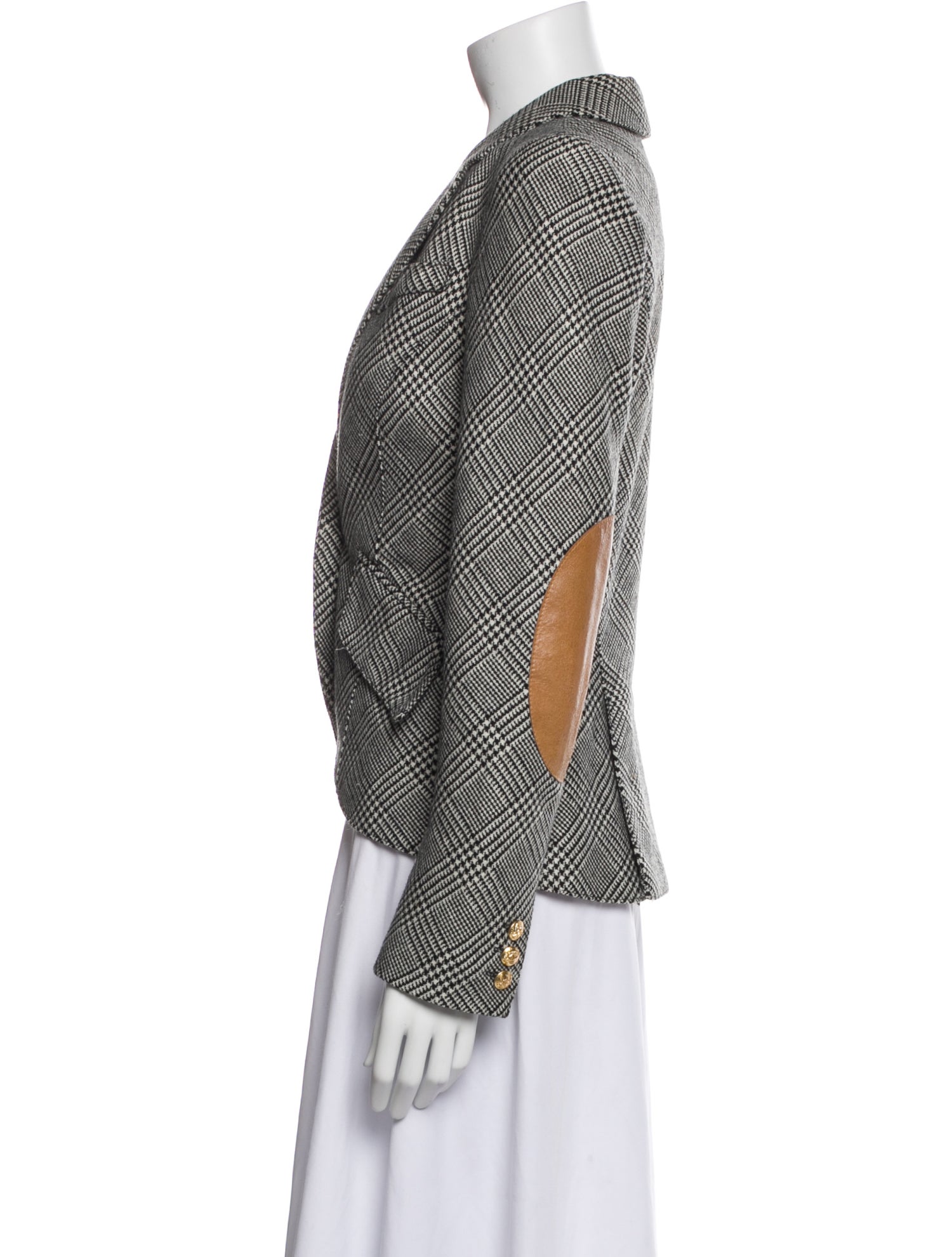 Smythe Wool Plaid Print Blazer