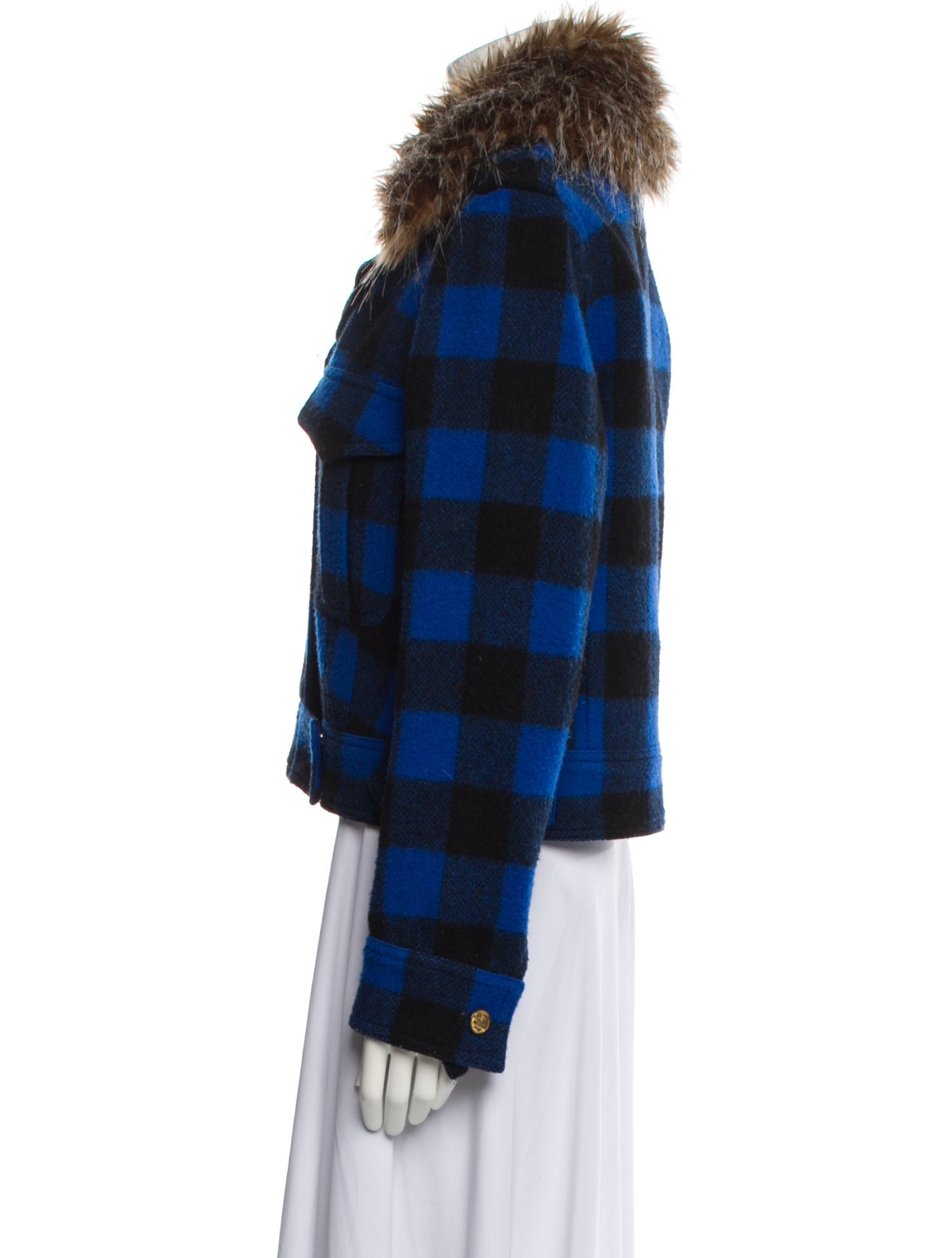 Smythe Wool Plaid Print Jacket