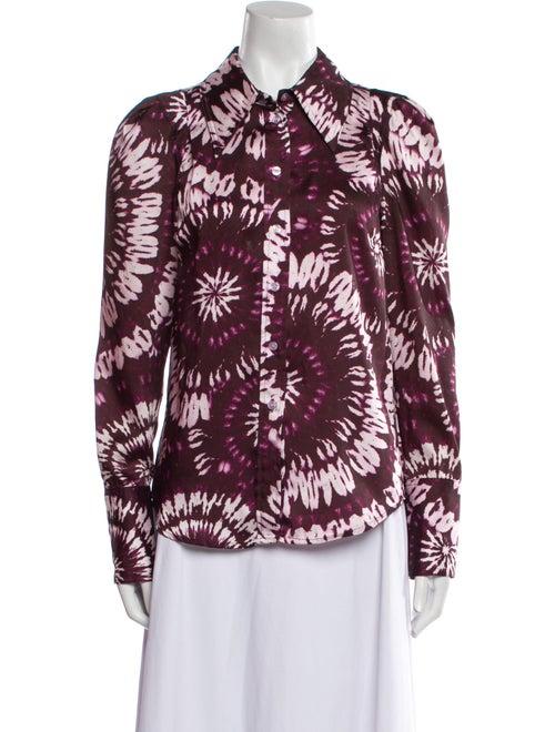 Smythe Printed Long Sleeve Button-Up Top