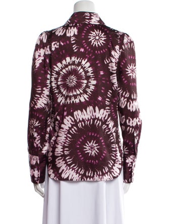 Smythe Printed Long Sleeve Button-Up Top