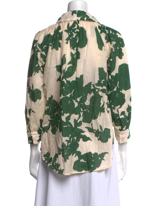 Smythe Printed Three-Quarter Sleeve Blouse