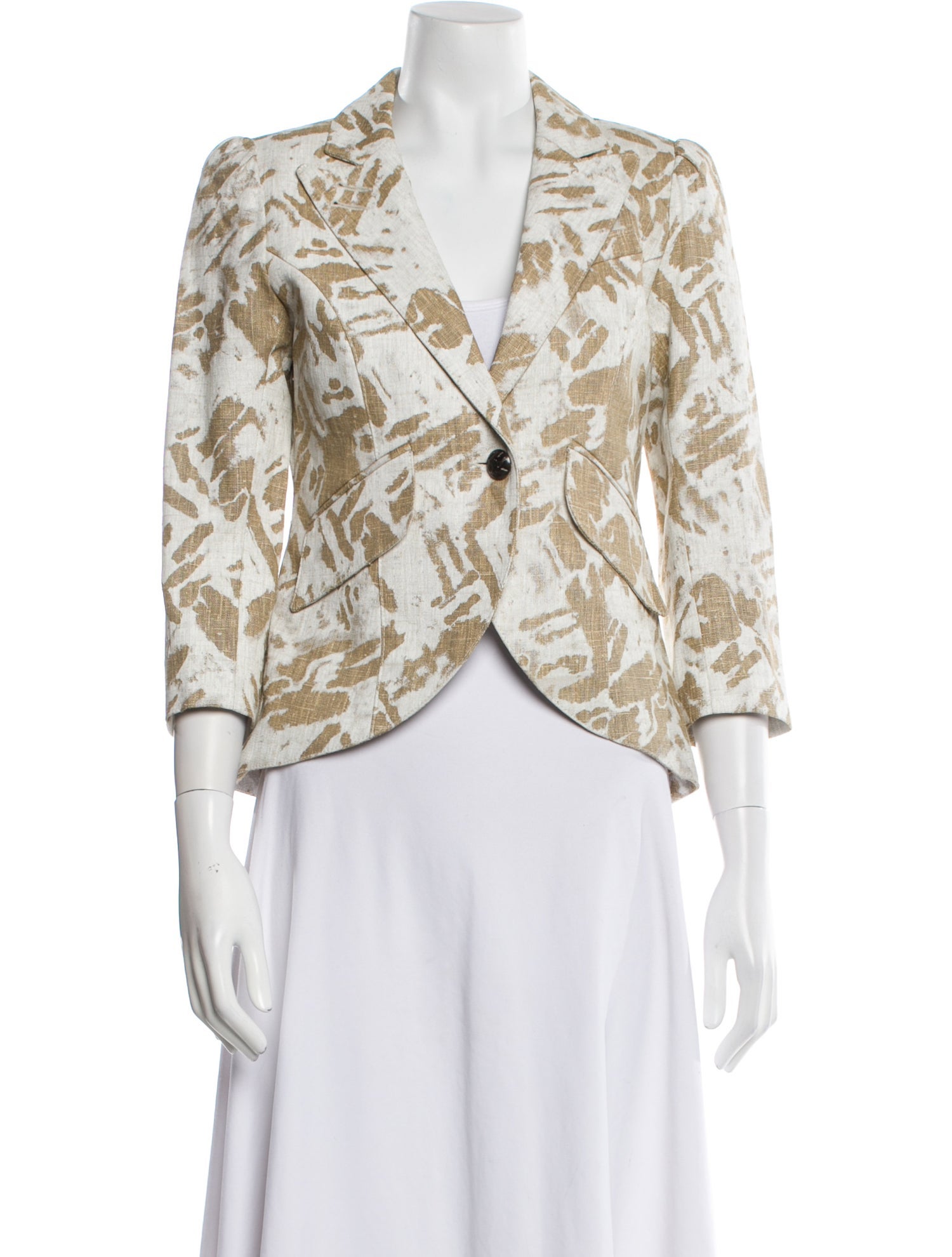 Smythe Linen Printed Blazer